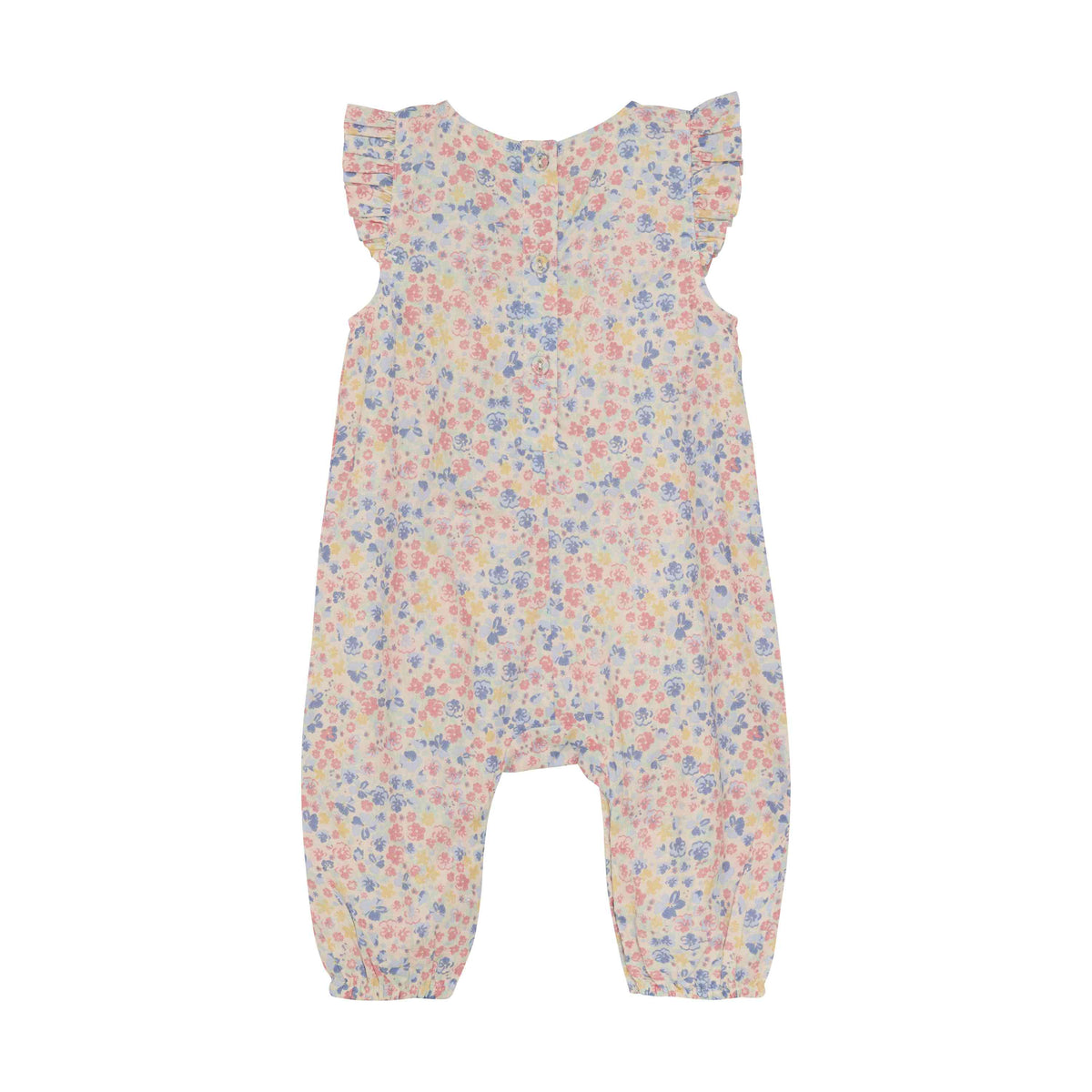 Kurzarm-Strampler mit Blumenmuster