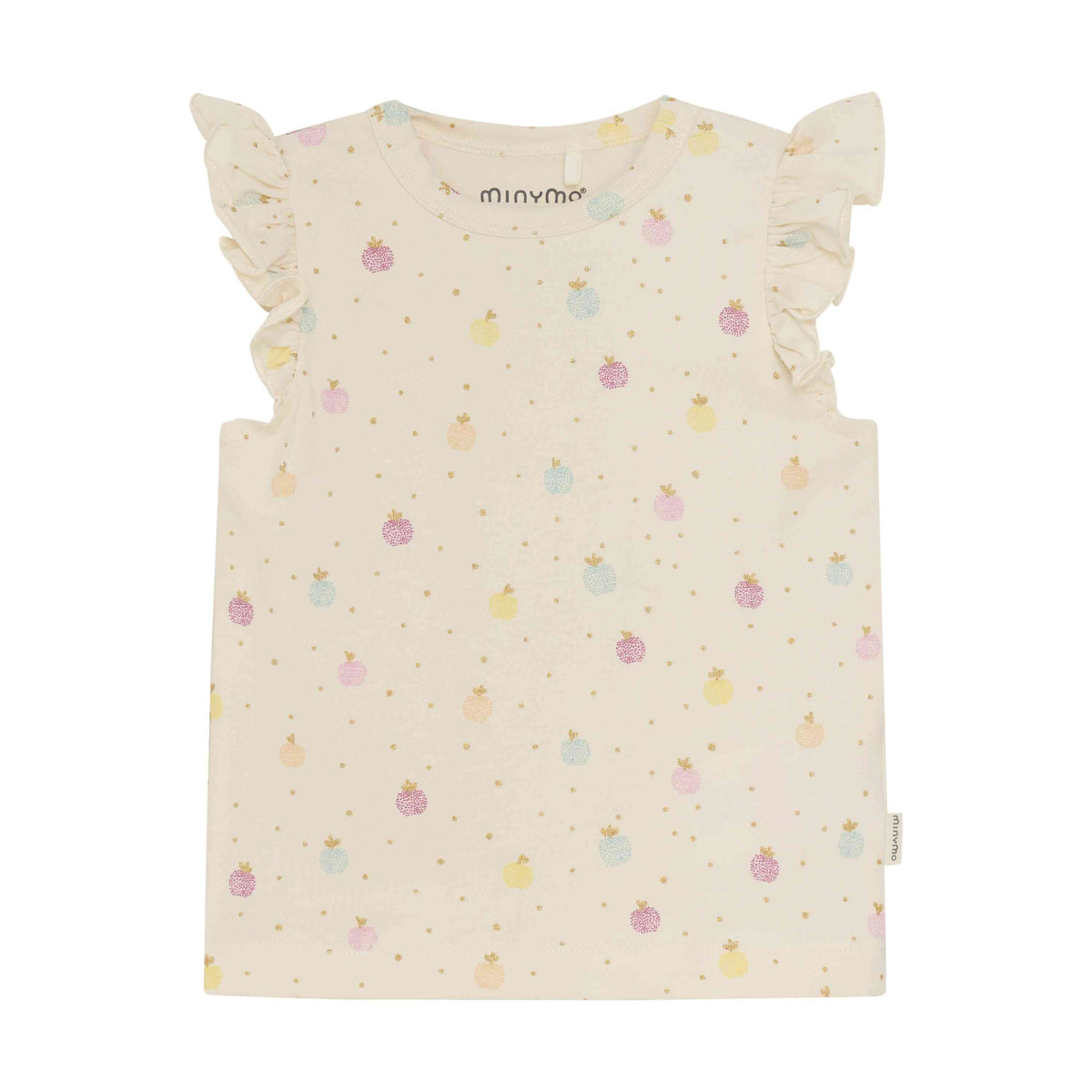 Mädchen-Top mit Glitzerprint und Rüschenärmeln - nila kids