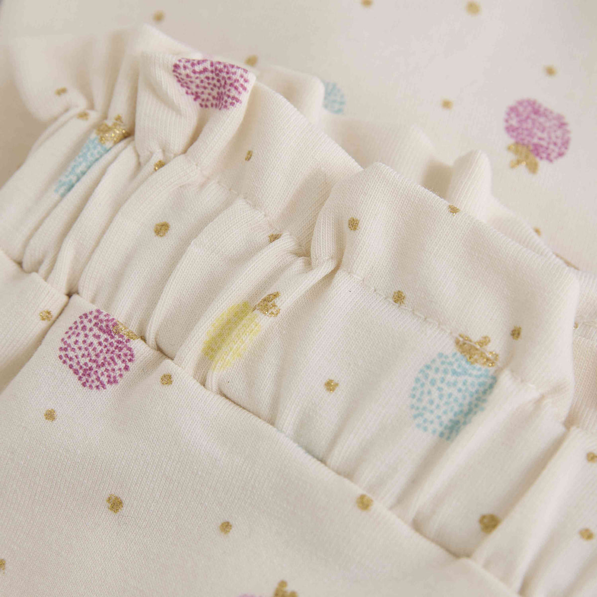 Leggings mit Rüschenbund und Glitzerprint - nila kids