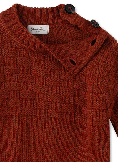 Pullover Strickmuster Wolle / Bambus - nila kids