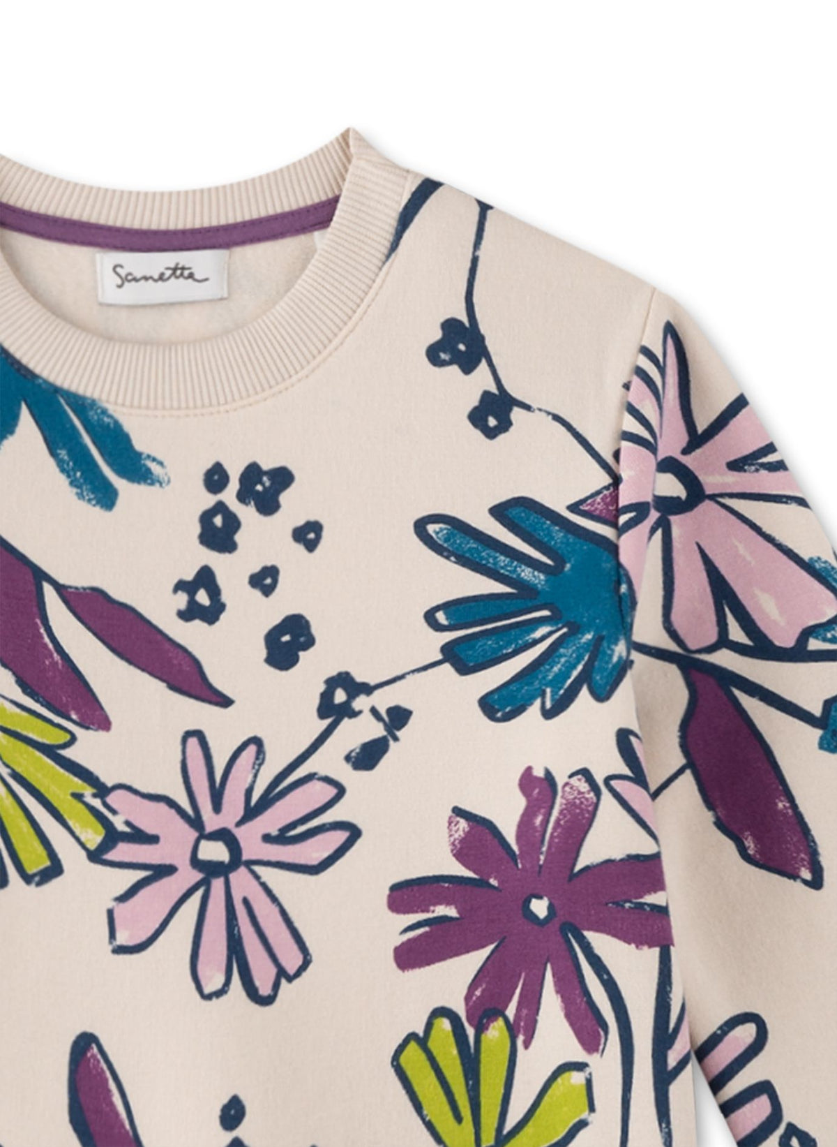 Sweatshirt Blumenmuster GOTS - nila kids