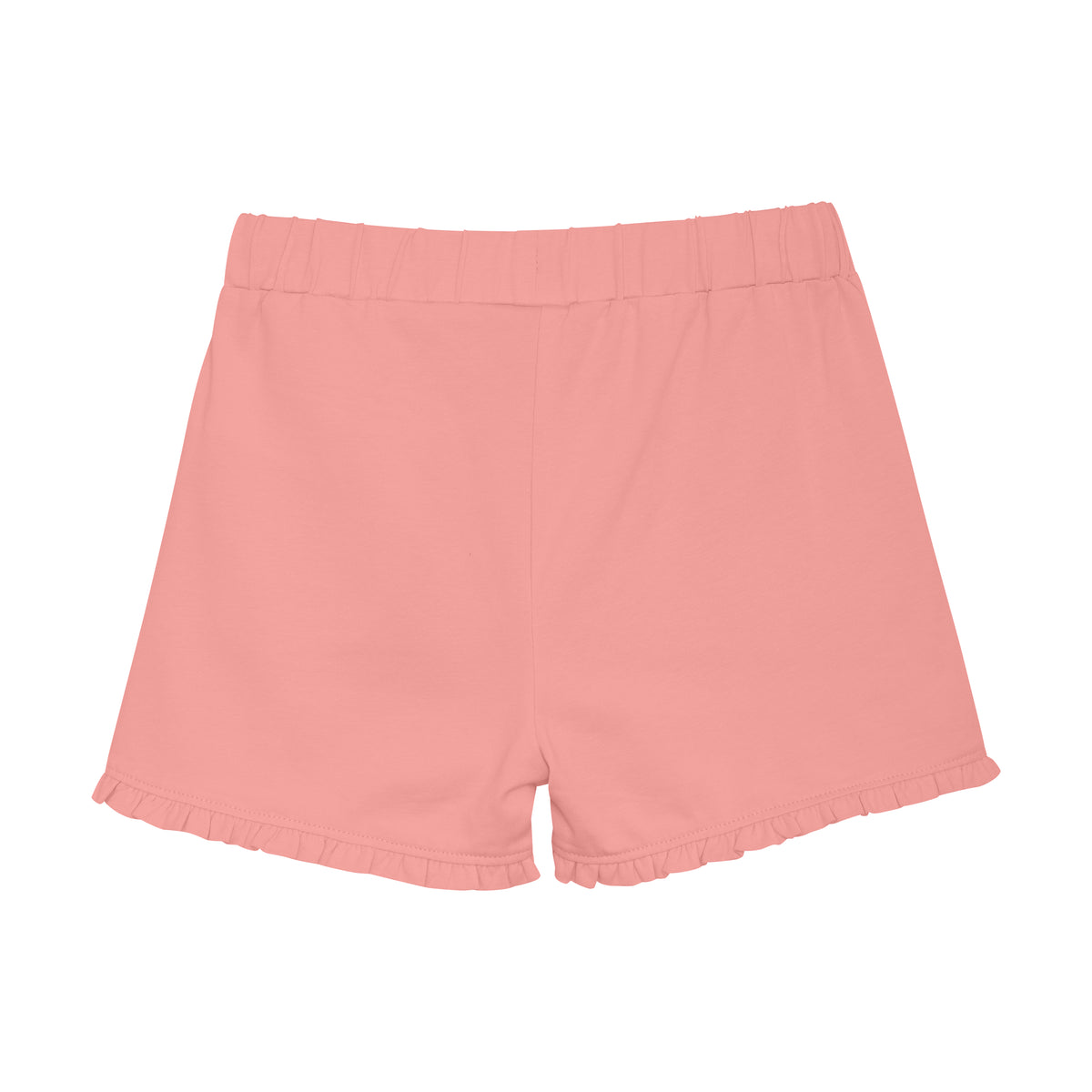 Die Minymo - Kurze Hosen sind ein Paar rosa Shorts mit elastischem Bund und leicht gerüschtem Saum, gefertigt aus weichem, leichtem Baumwollmischgewebe. Diese bezaubernden Shorts auf schlichtem weißem Hintergrund passen perfekt zu Ihrem Lieblingssweatshirt.