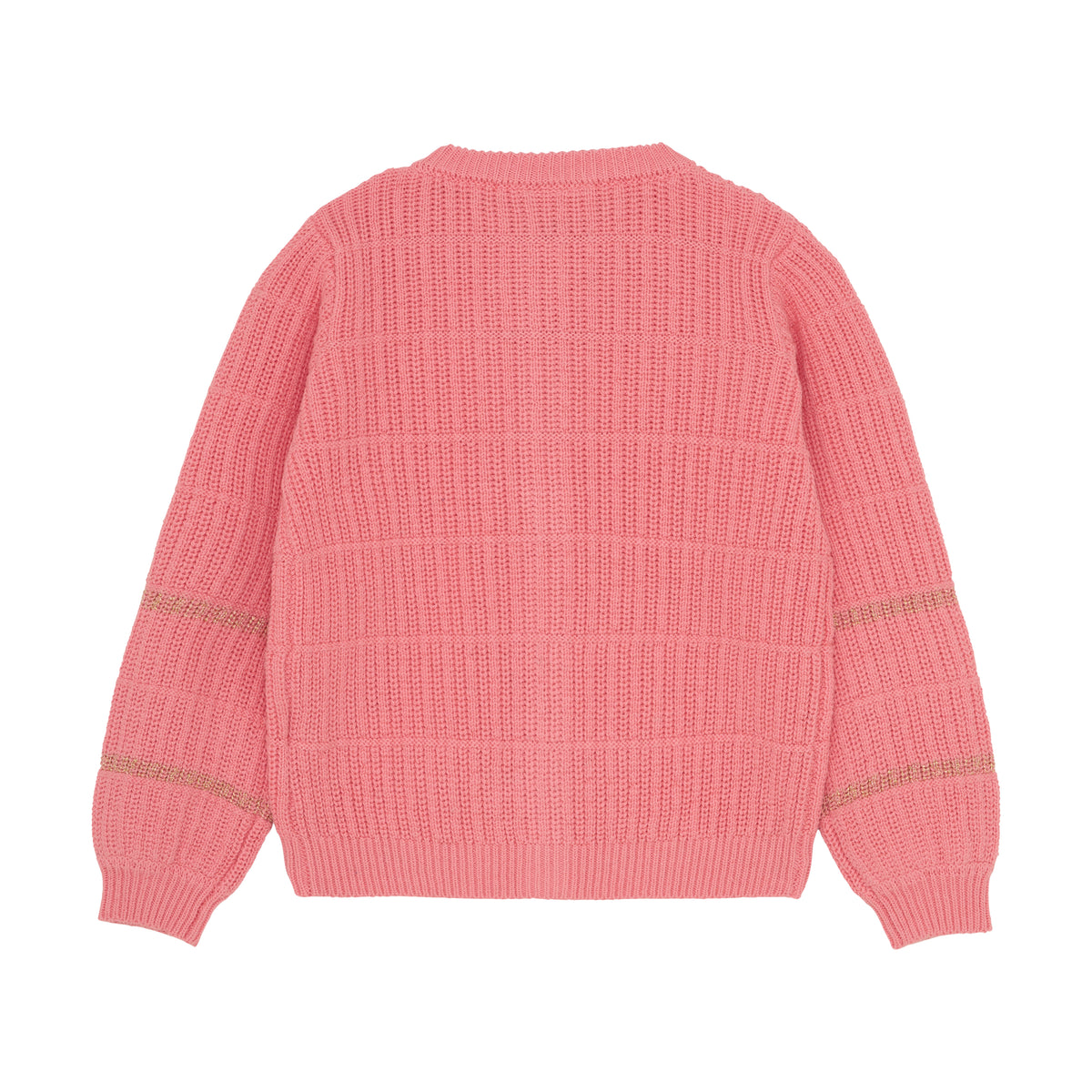 Minymo Strickjacke – rosa mit Glitzerakzent