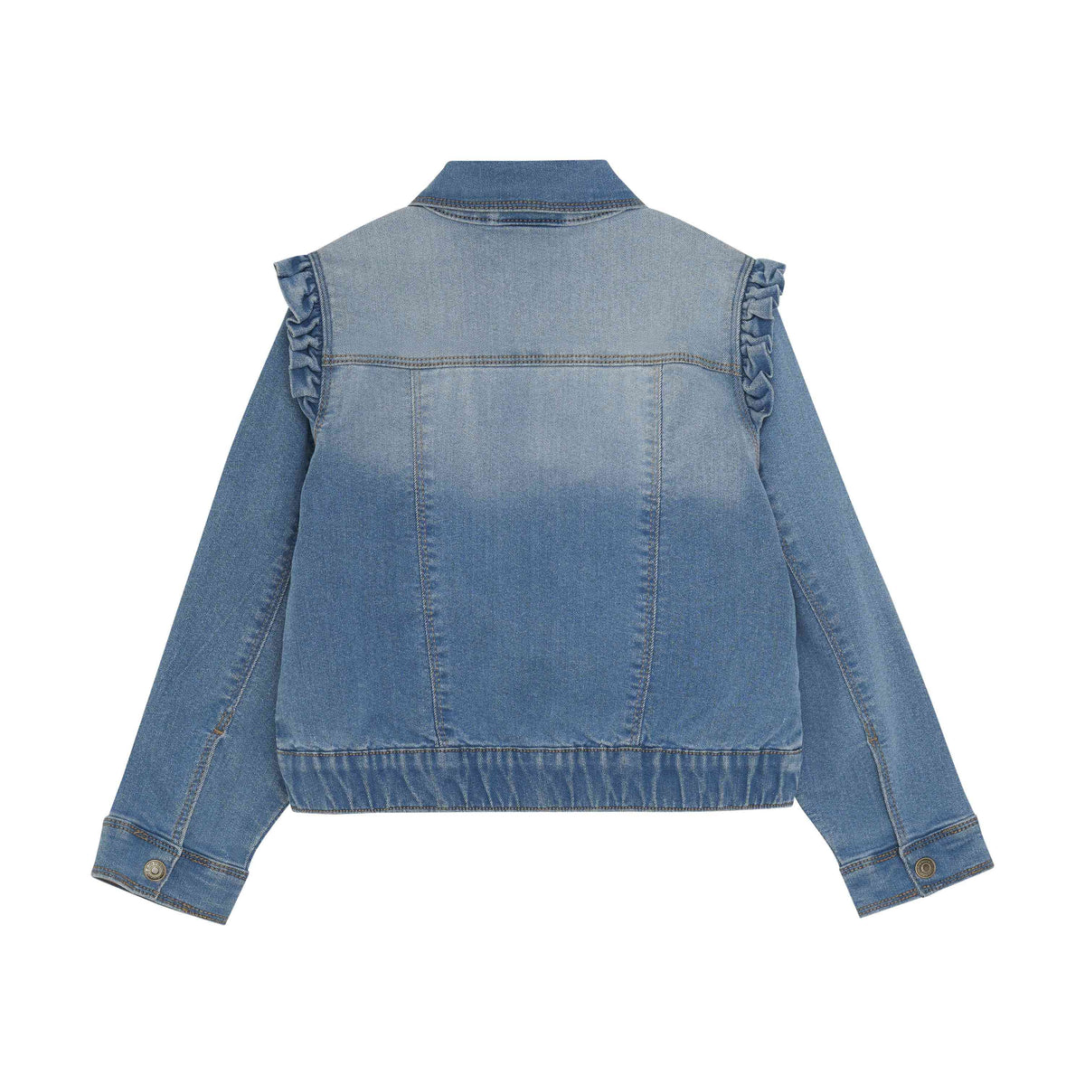 Jeansjacke mit bunten Sternchen