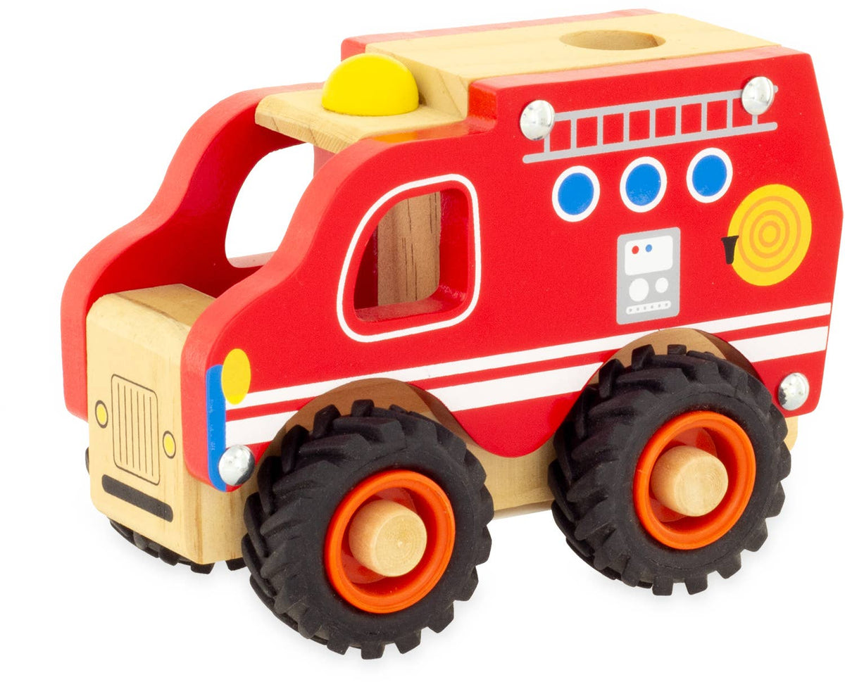 Feuerwehrauto Holz