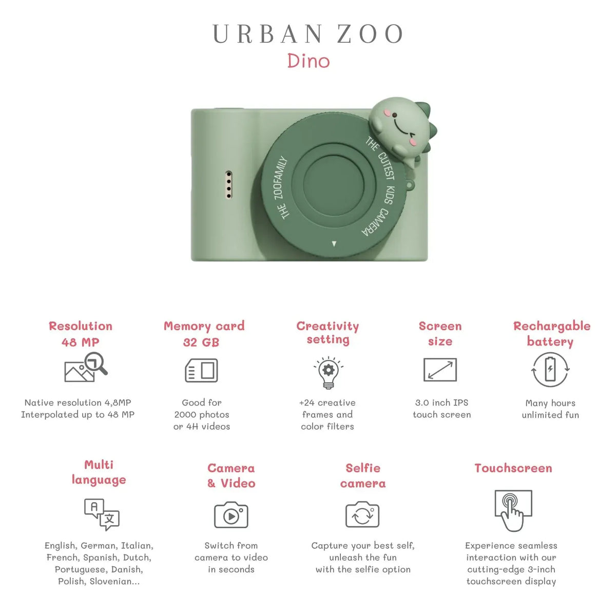 Kinder-Kamera C5 - Urban Zoo Dino