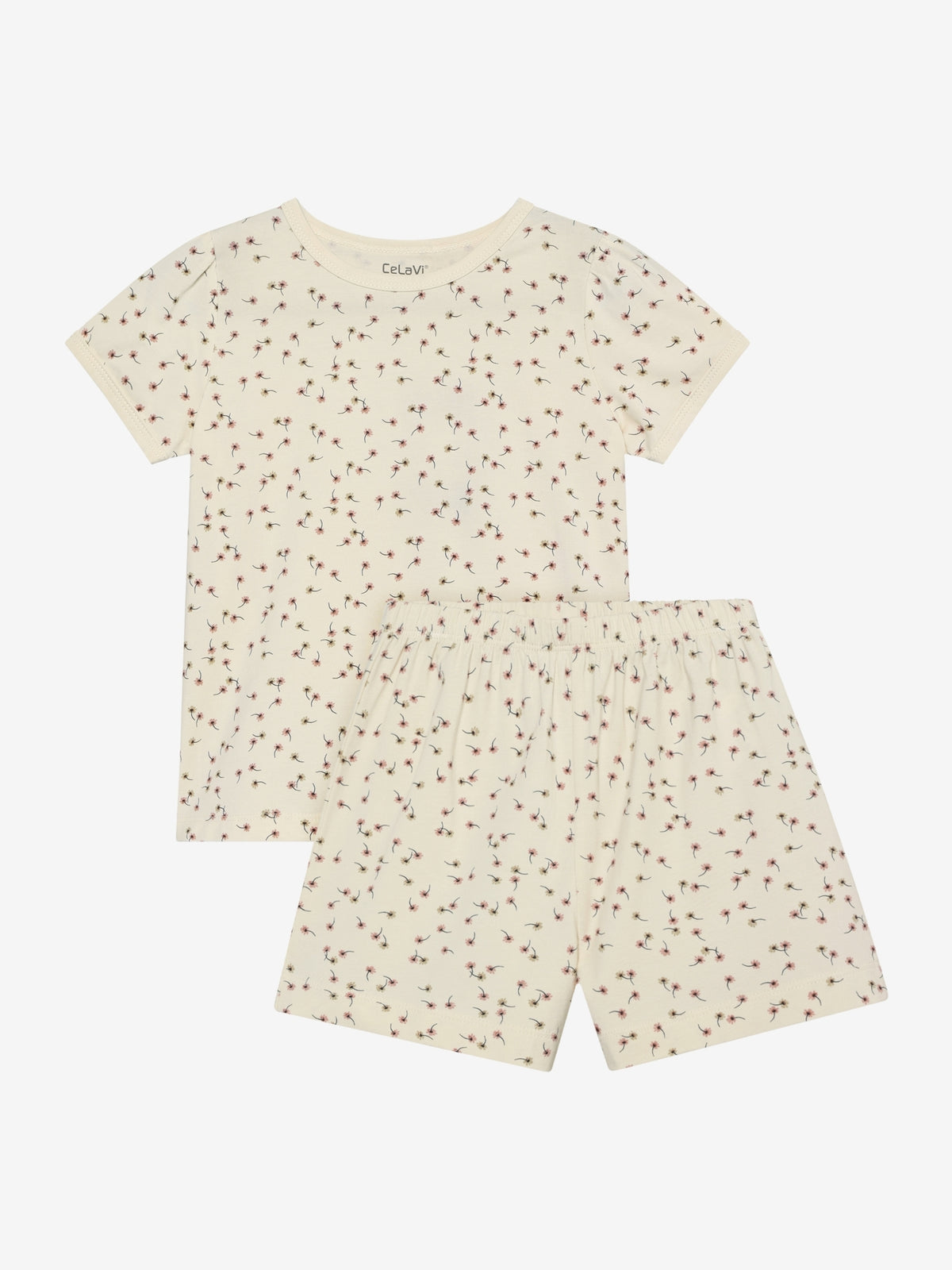Summer Pyjamas Set Blumenmuster aus Bambus - nila kids