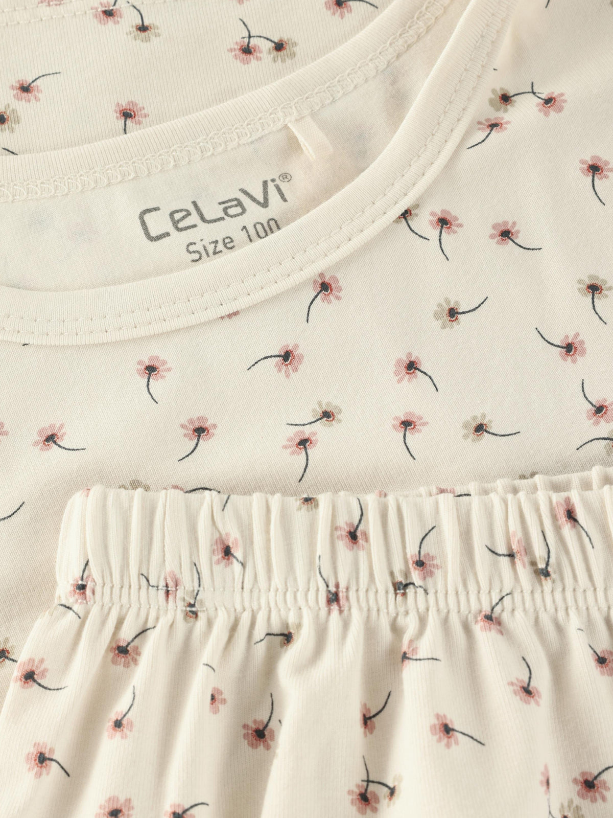 Summer Pyjamas Set Blumenmuster aus Bambus - nila kids
