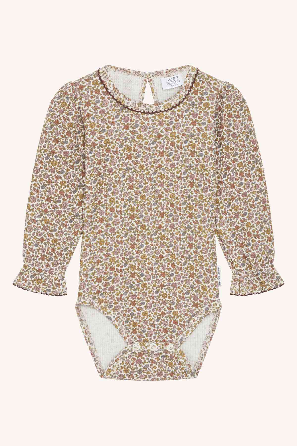 Beatrix - Bodyst Waffelpiqué Blumenprint - nila kids