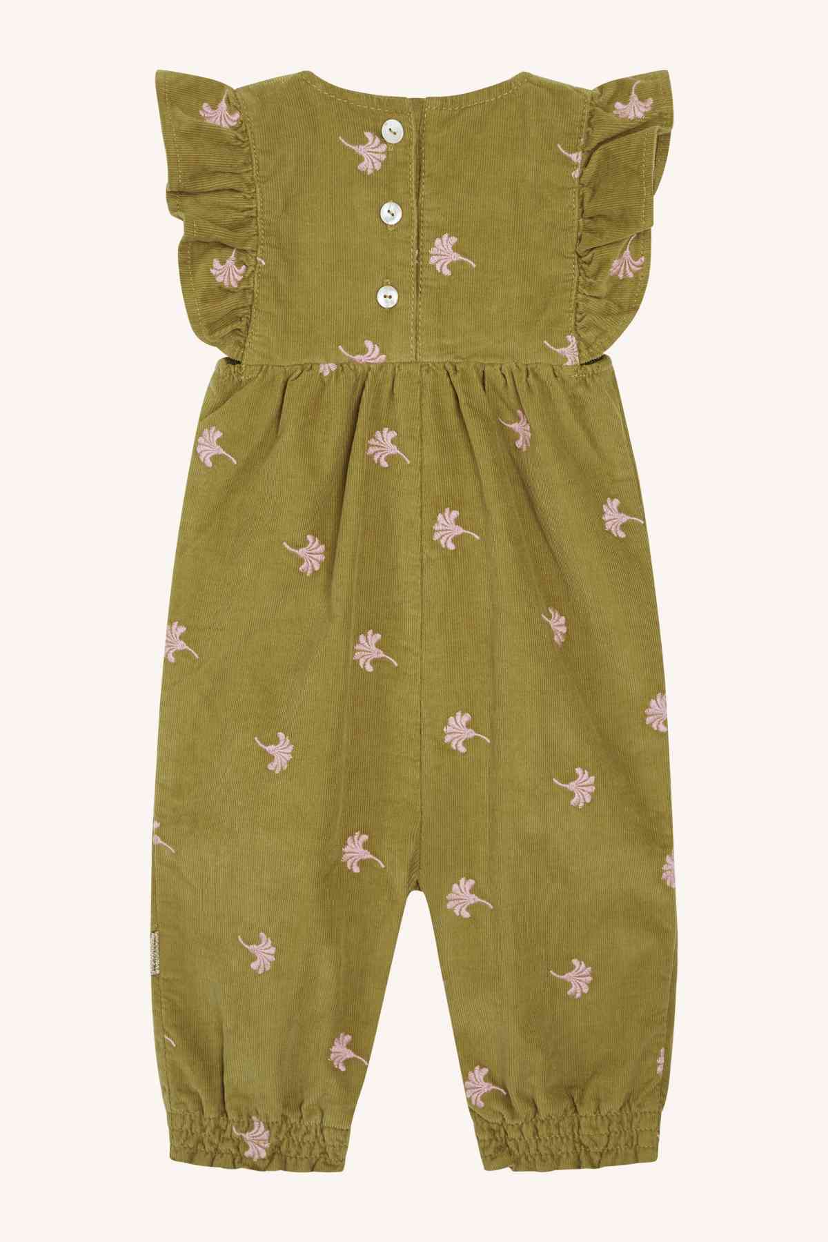 HCMagdeleine - Einteiler Samt mit Blumenstrick - nila kids
