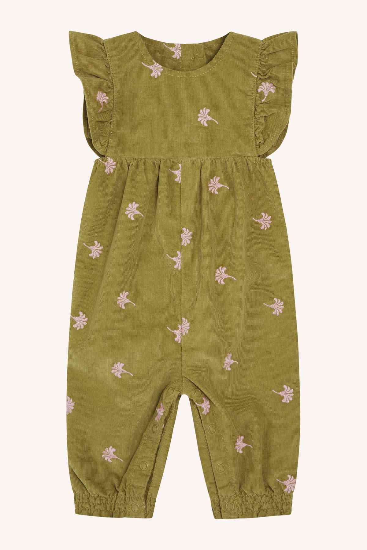HCMagdeleine - Einteiler Samt mit Blumenstrick - nila kids