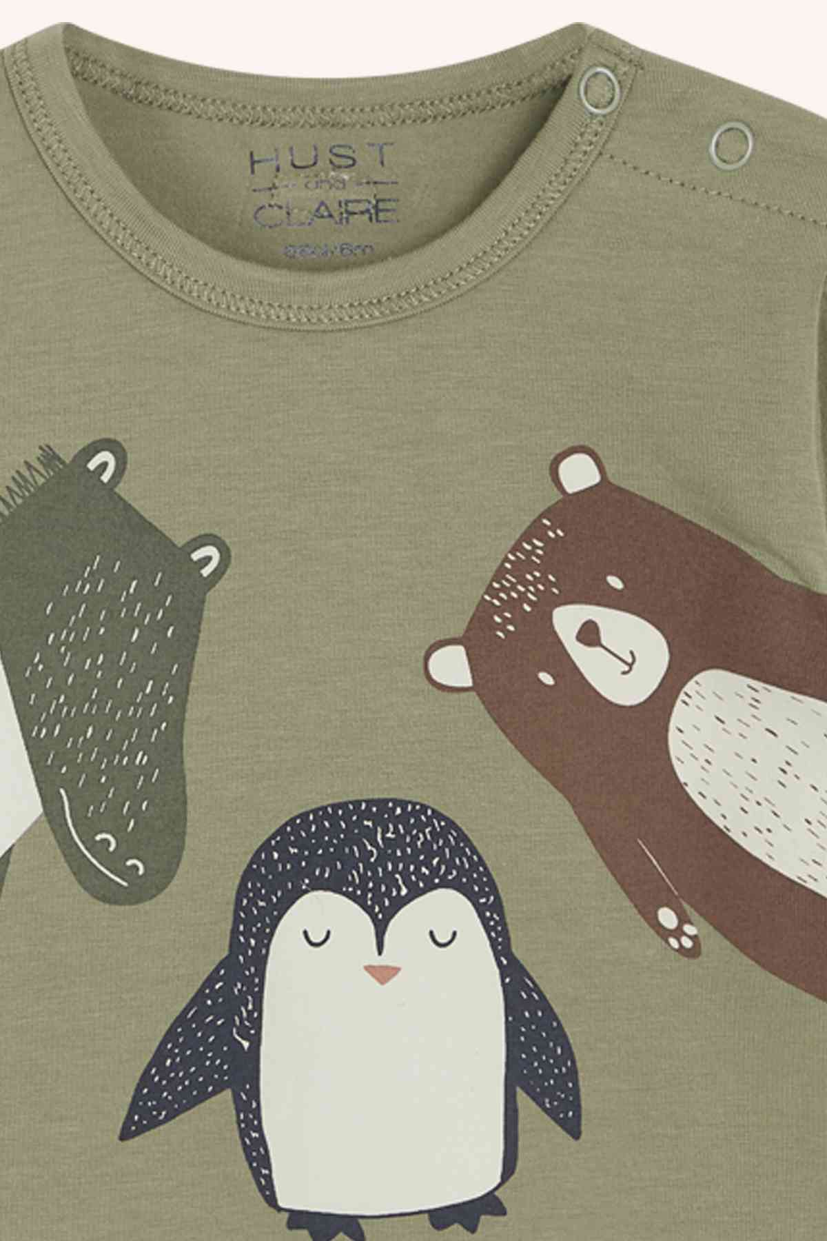 HCAugust - Langarmshirt Pinguin, Bär und Krokodil - nila kids