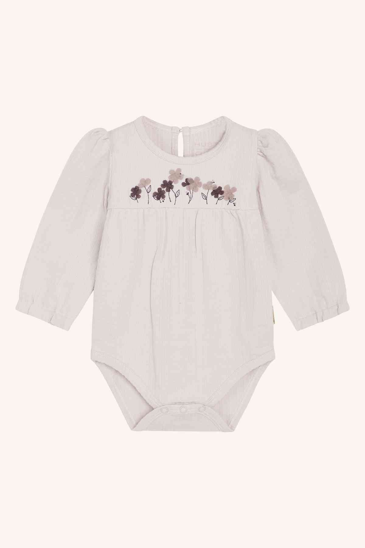 HCBri - Langarmbody Jersey Tüllblumen - nila kids
