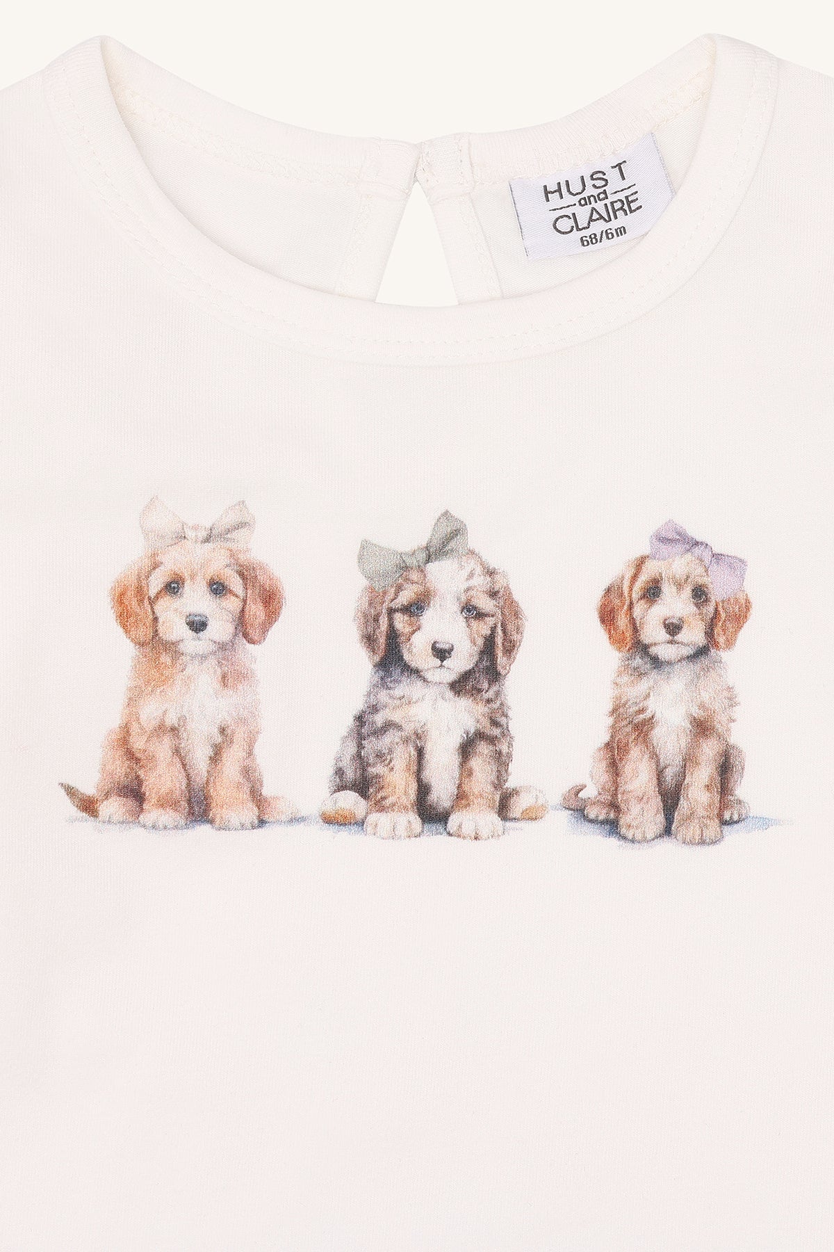Langarmshirt „HCAlma“ – Offwhite mit Hundemotiv