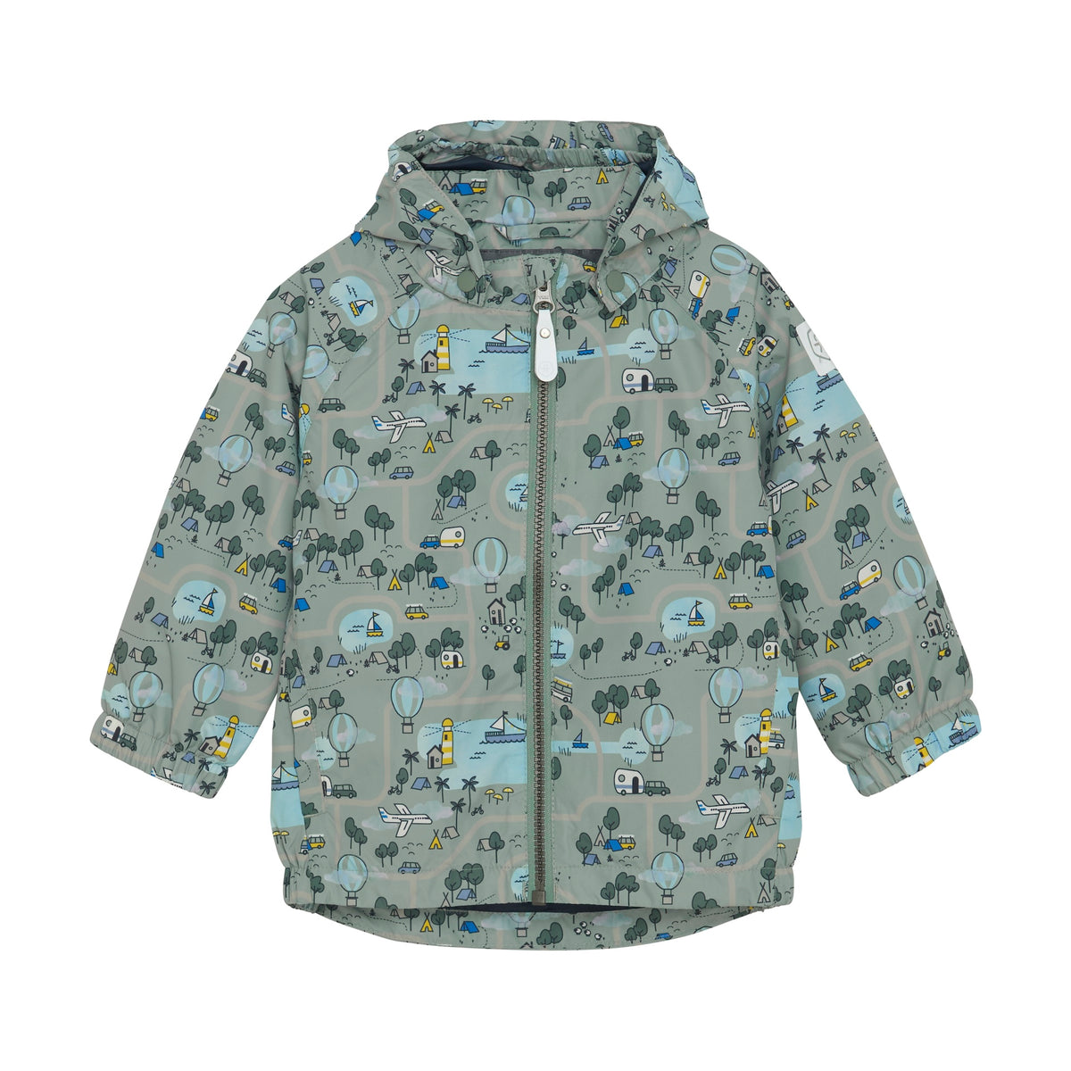 Übergangsjacke „Reise“ – mit Abenteuer-Print | 100 % Polyester, wind- & wasserabweisend - nila kids