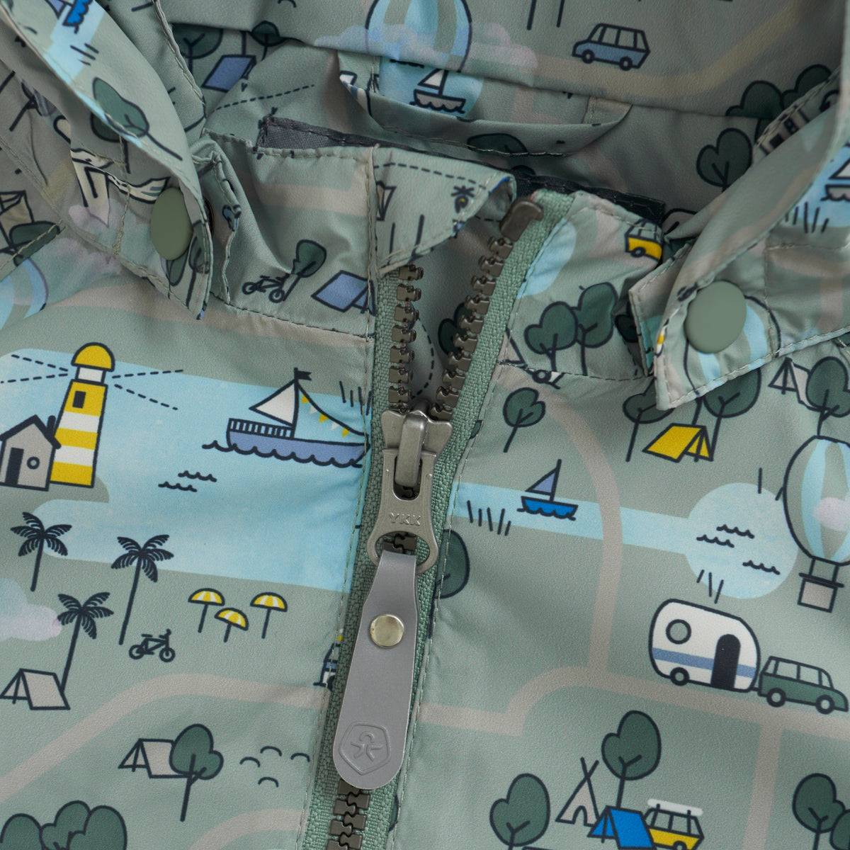 Übergangsjacke „Reise“ – mit Abenteuer-Print | 100 % Polyester, wind- & wasserabweisend - nila kids