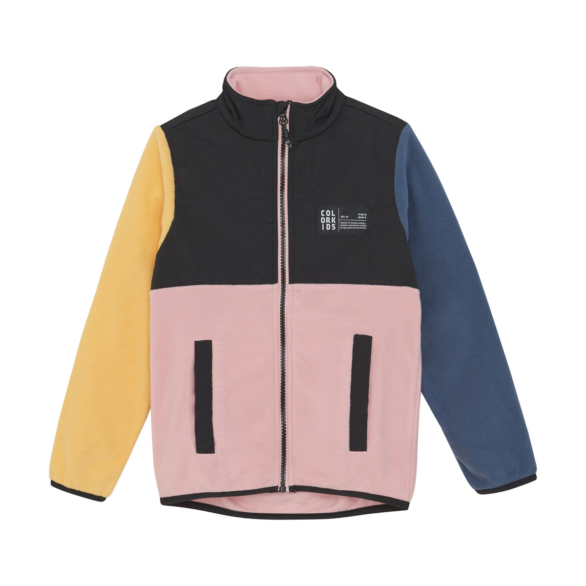 COLOR KIDS Fleecejacke – kuschelig & bunt | 100 % recycelter Polyester - nila kids