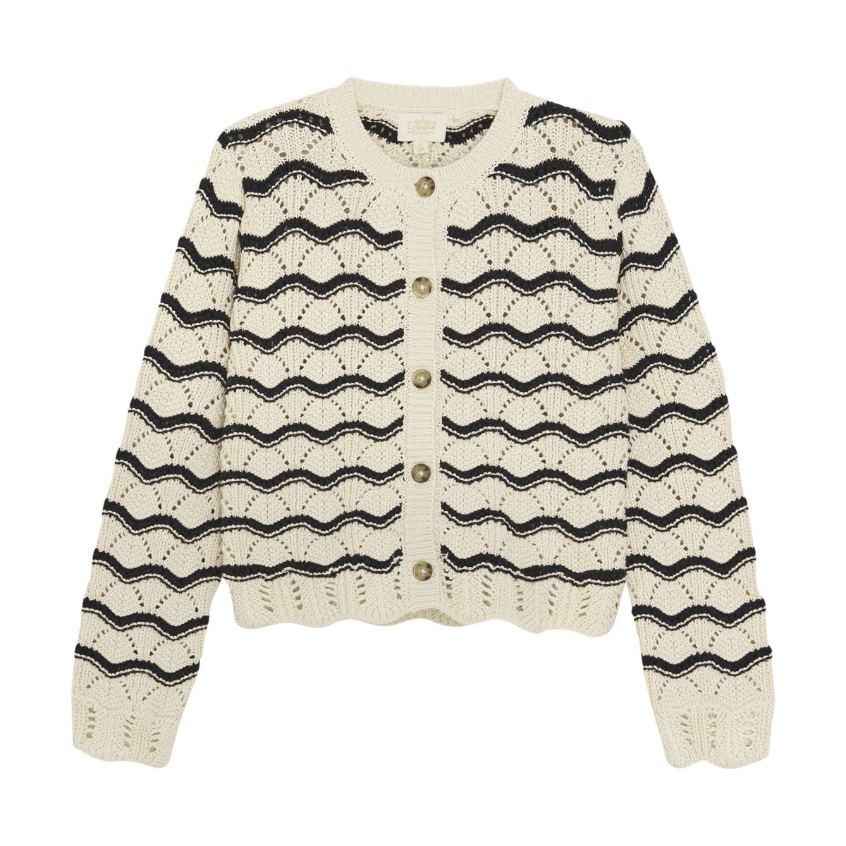 Strickjacke Lochmuster GOTS - nila kids