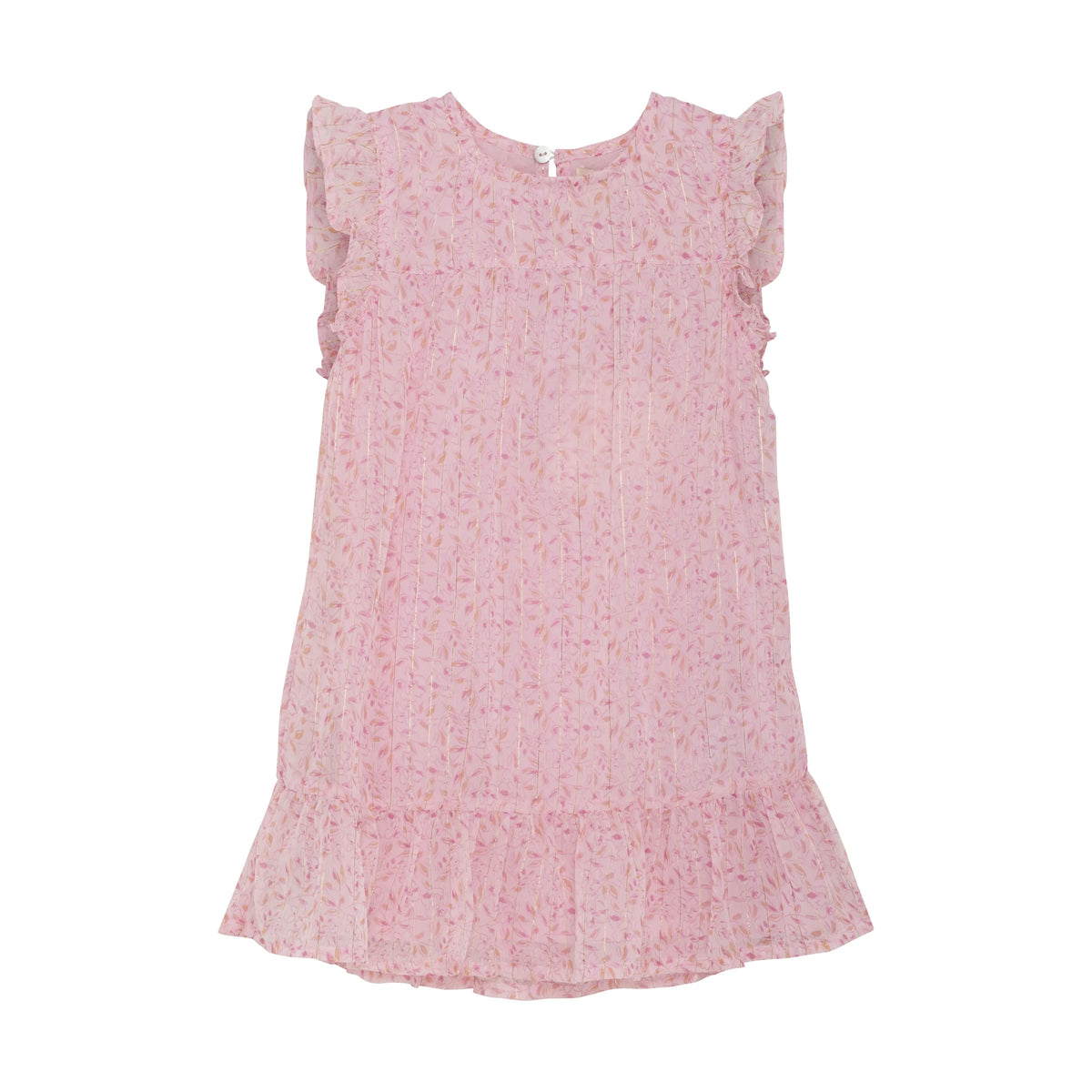 Festliches Baby Kleid „Lurex Stripe“ – Rosa mit Glitzereffekt - nila kids