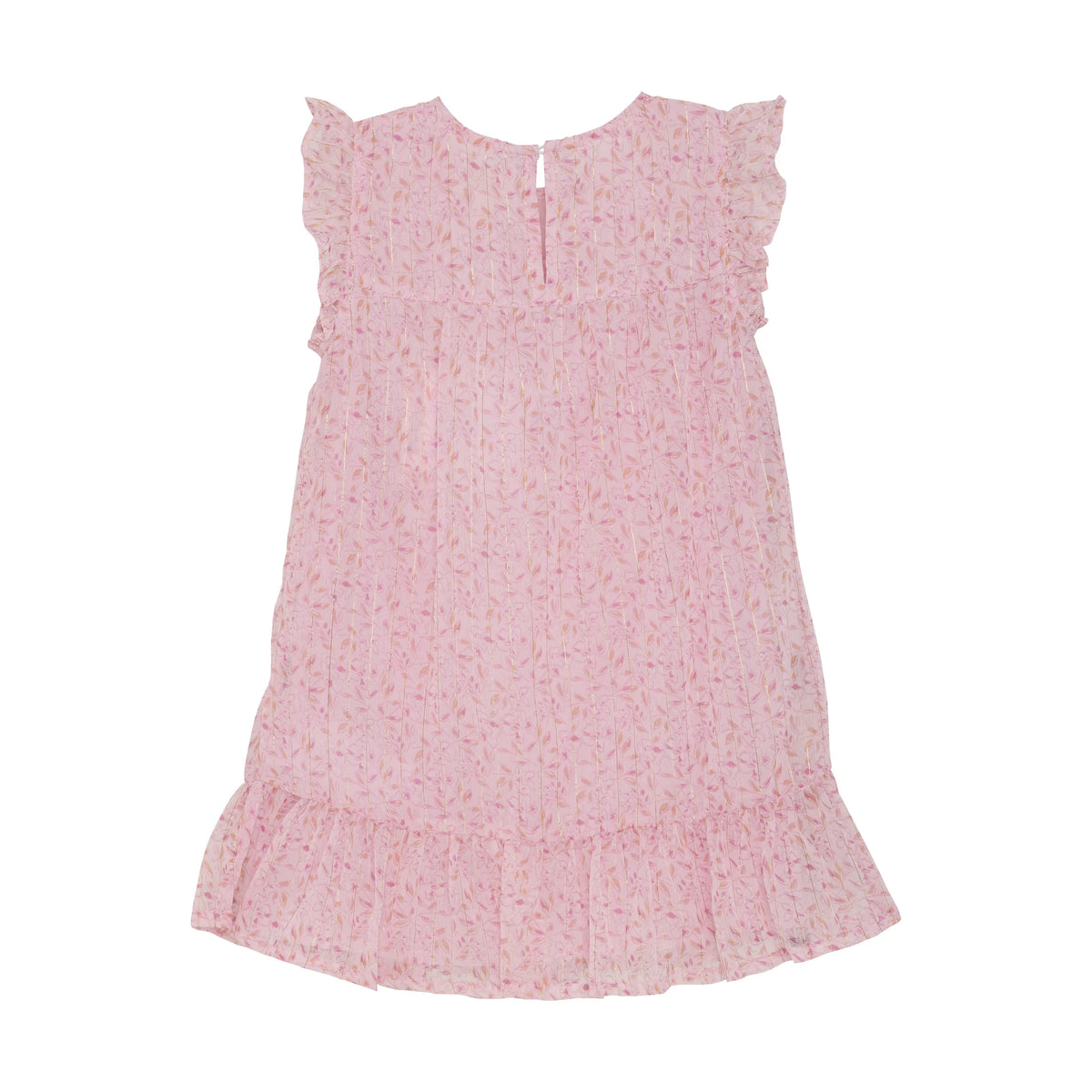 Festliches Baby Kleid „Lurex Stripe“ – Rosa mit Glitzereffekt - nila kids
