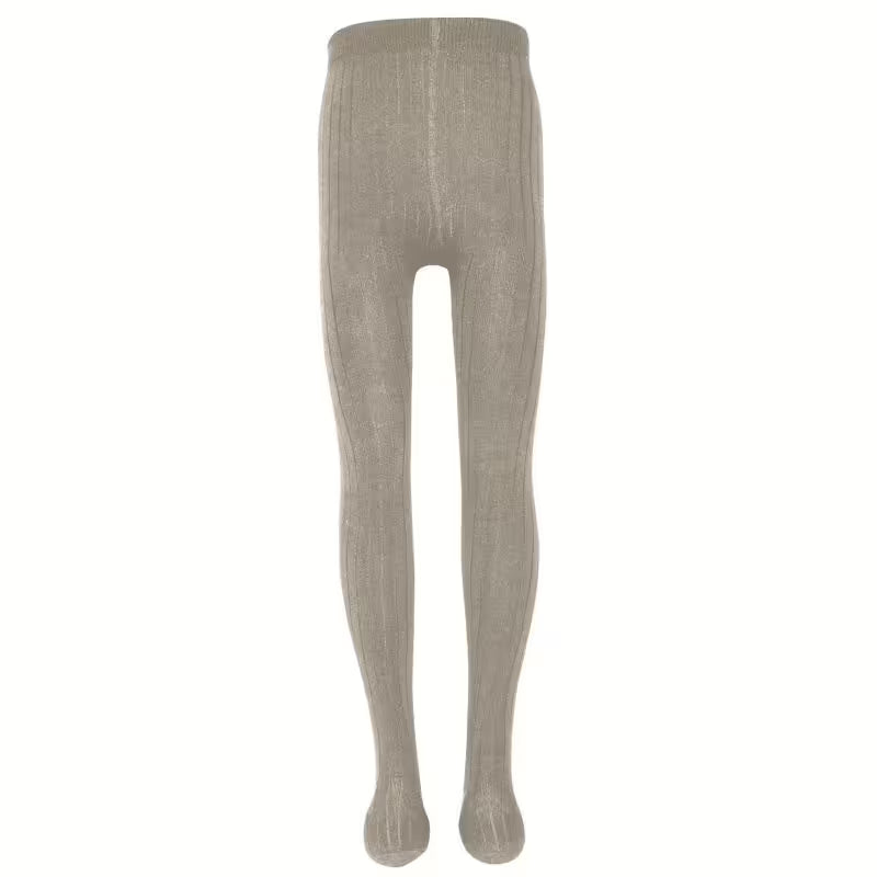 Strumpfhose Rippe beige