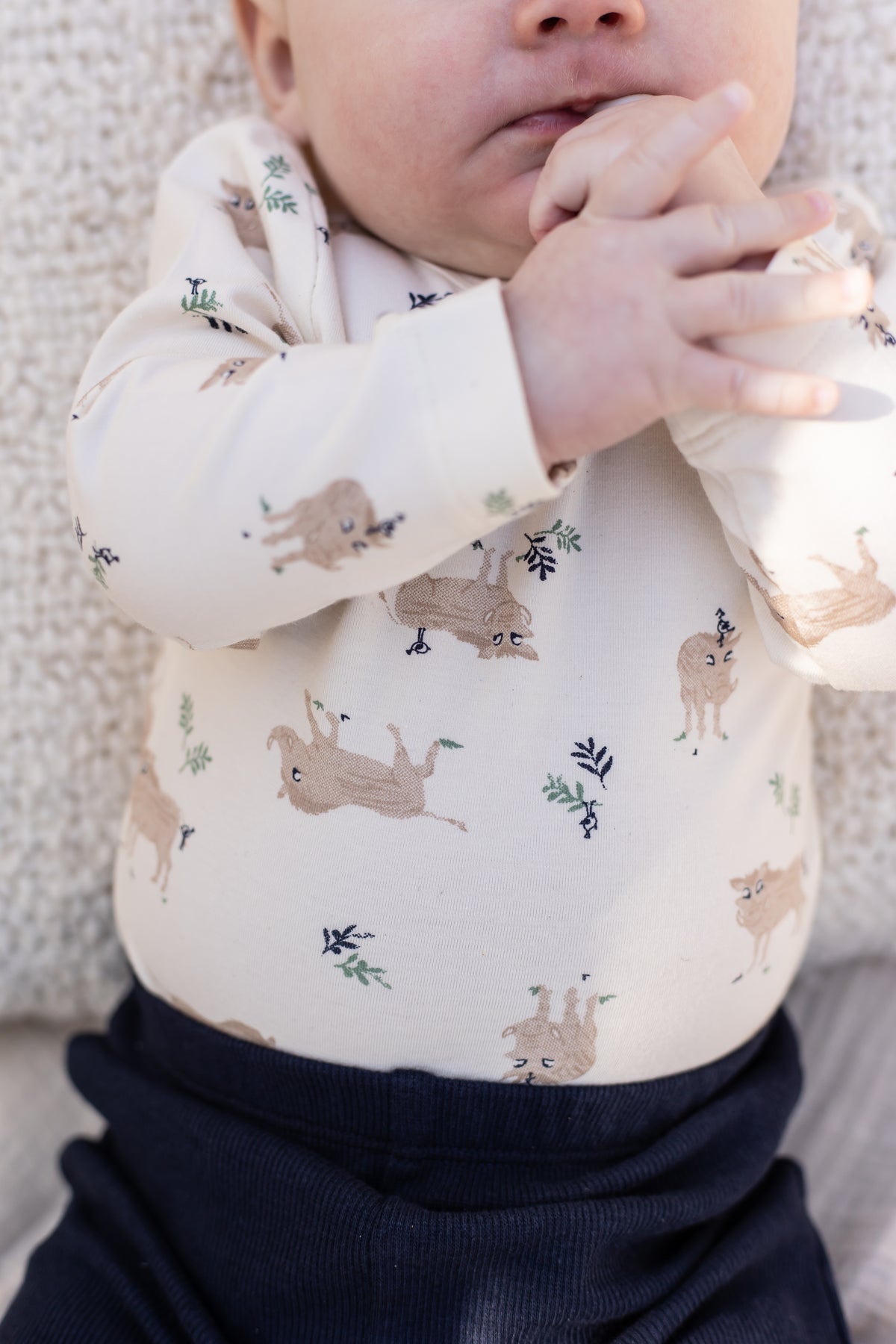 Body langarm Bambus-Viskose Wildschwein - nila kids