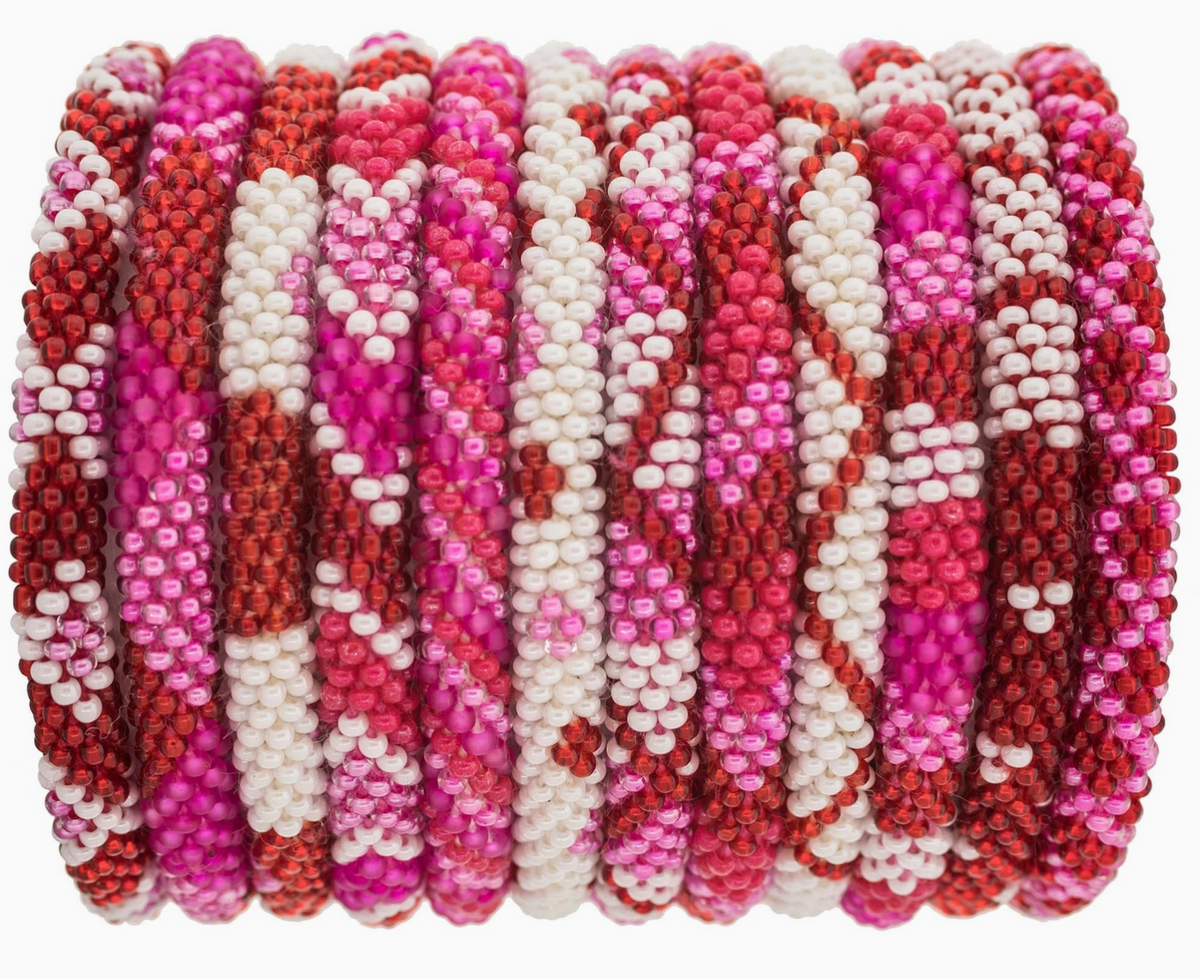 Armbänder für Kinder mit Glasperlen in verschiedenen Farben