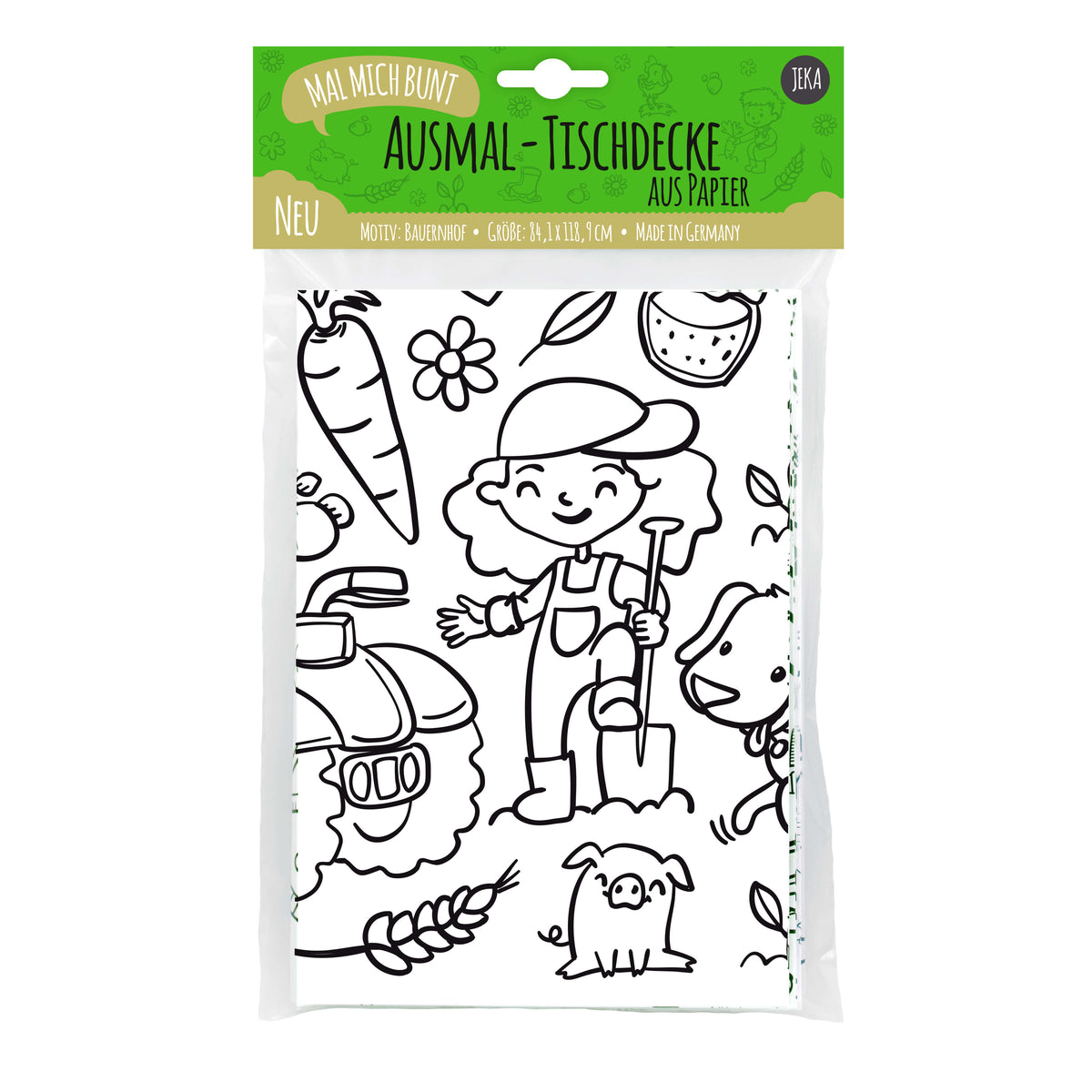 Ausmal-Tischdecke aus Papier "Bauernhof" - nila kids