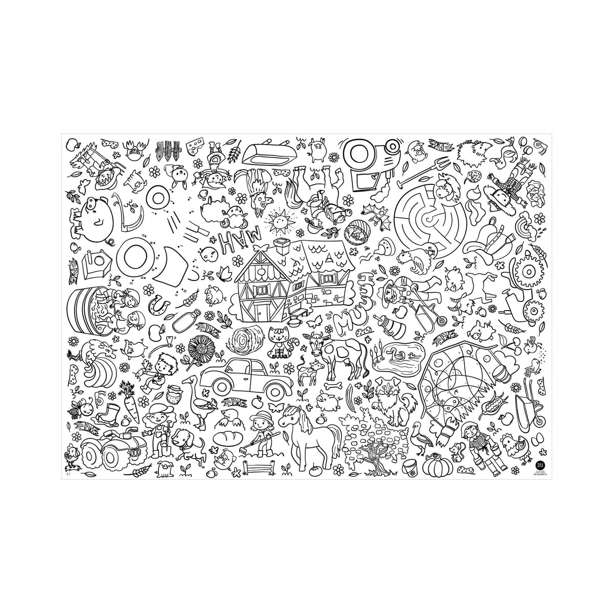 Ausmal-Tischdecke aus Papier "Bauernhof" - nila kids