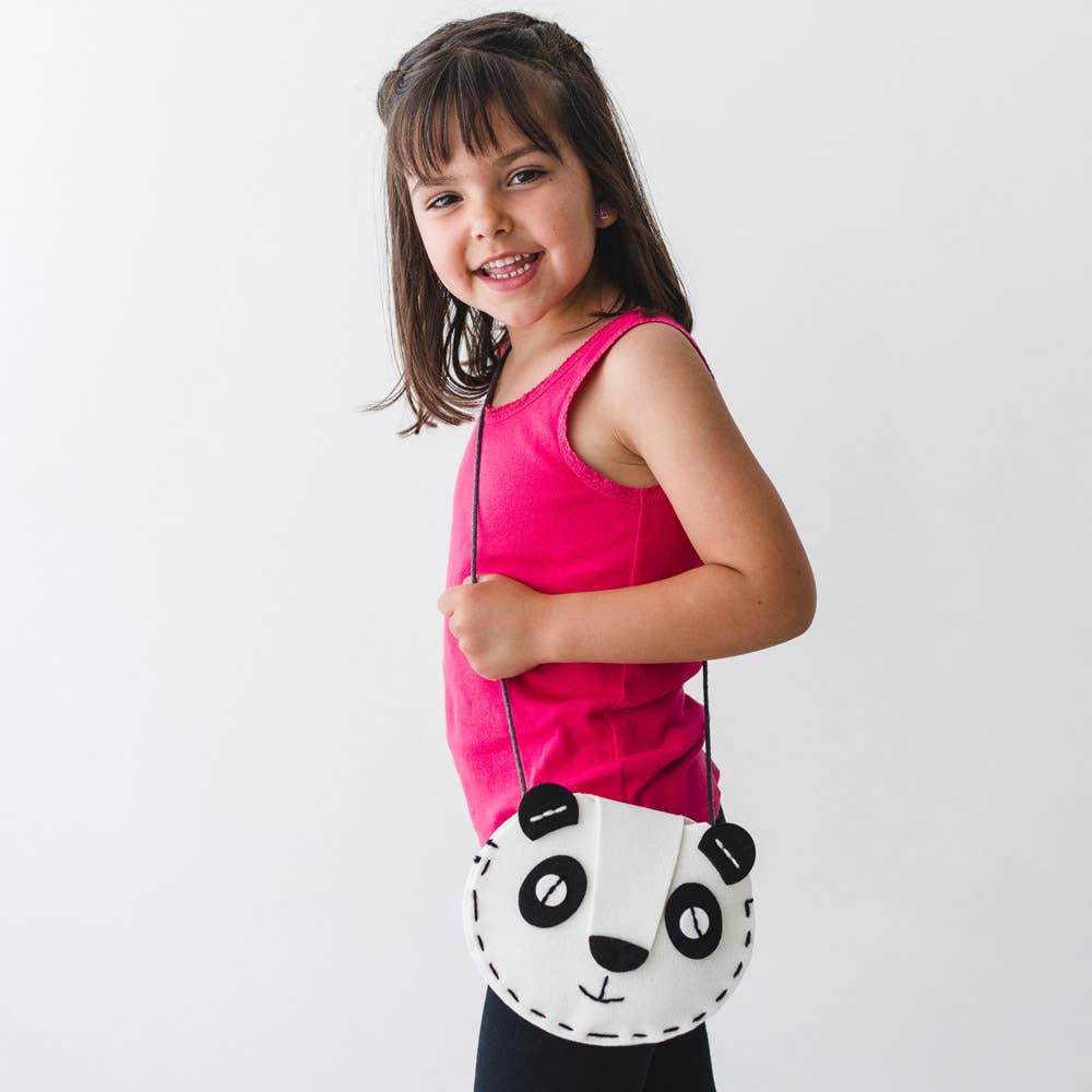Geschenkset für Kinder zum Basteln einer Tasche: Panda