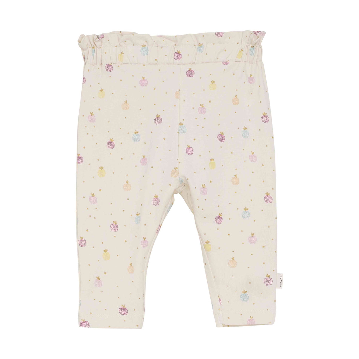Leggings mit Rüschenbund und Glitzerprint - nila kids