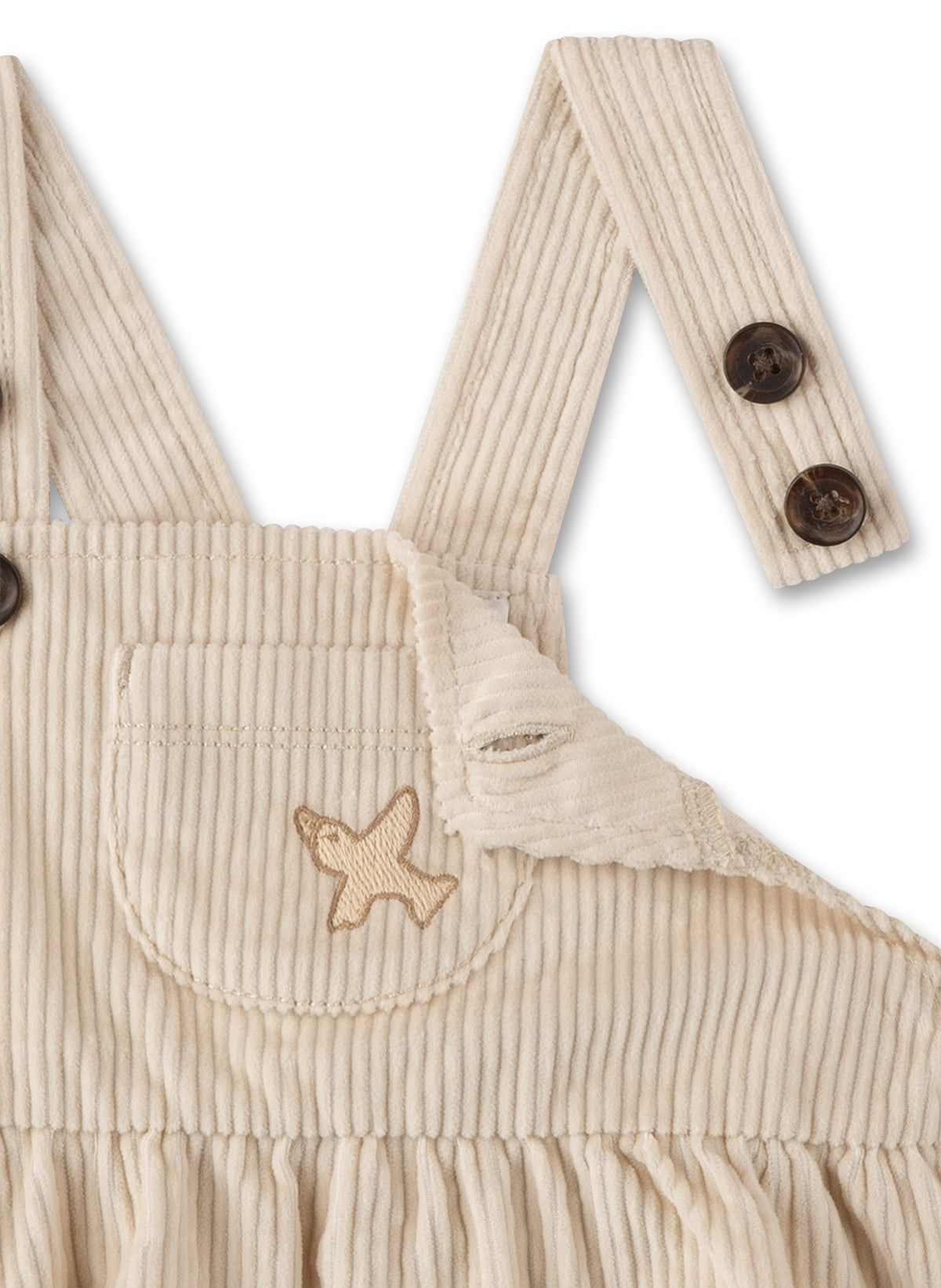 Cordkleid Latzkleid Beige - nila kids