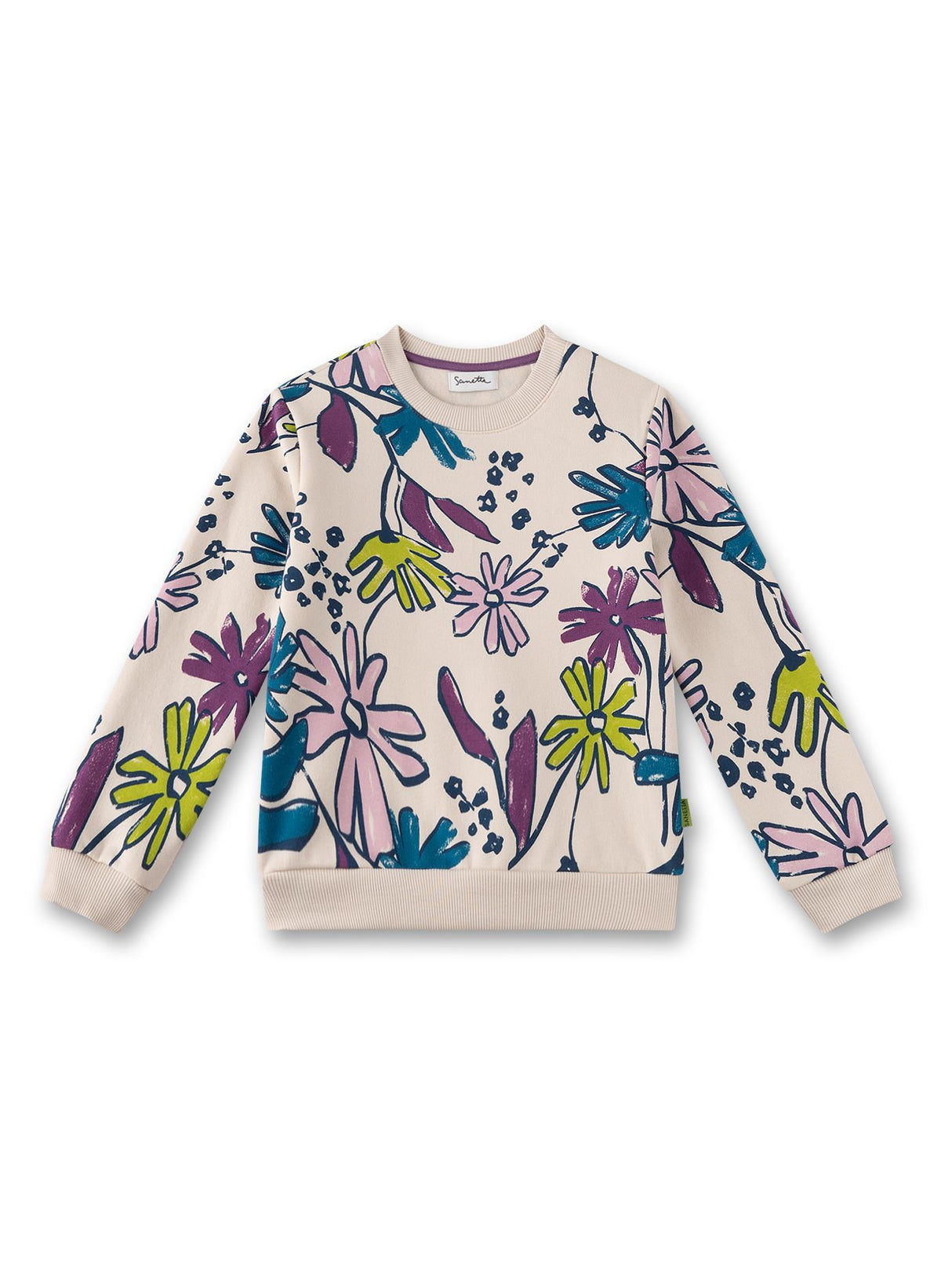 Sweatshirt Blumenmuster GOTS - nila kids