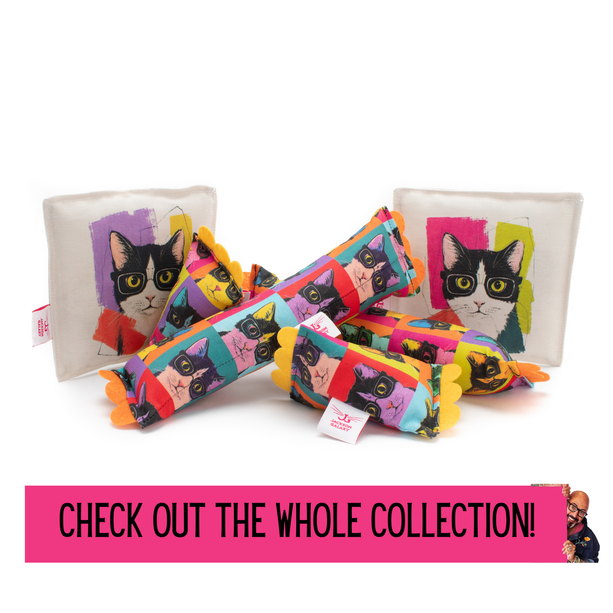 Cat Nerd Pop Art Bundle - Limited Edition Toy Collection by Jackson Galaxy