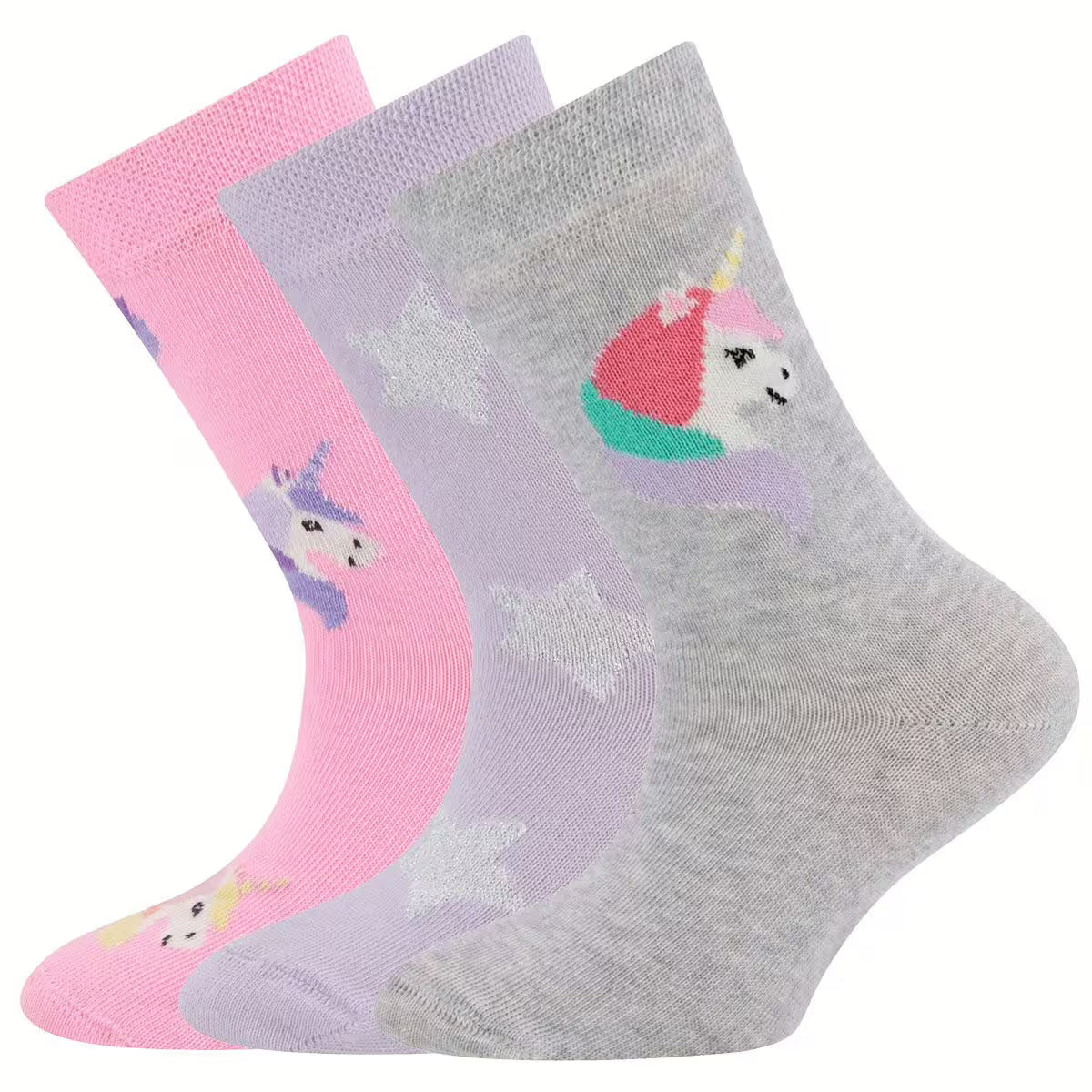 Ewers Socken 3er Pack Einhörner/Sterne - nila kids