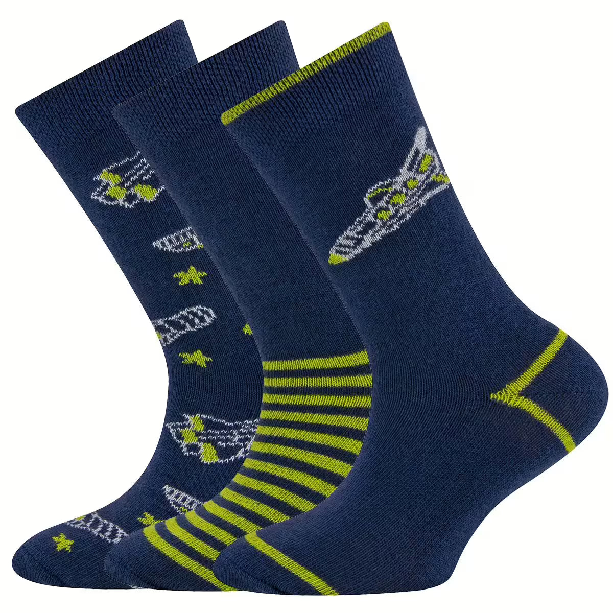 Ewers Socken 3er Pack Raumschiff - nila kids