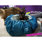 Cama para gatos convertible en forma de almeja