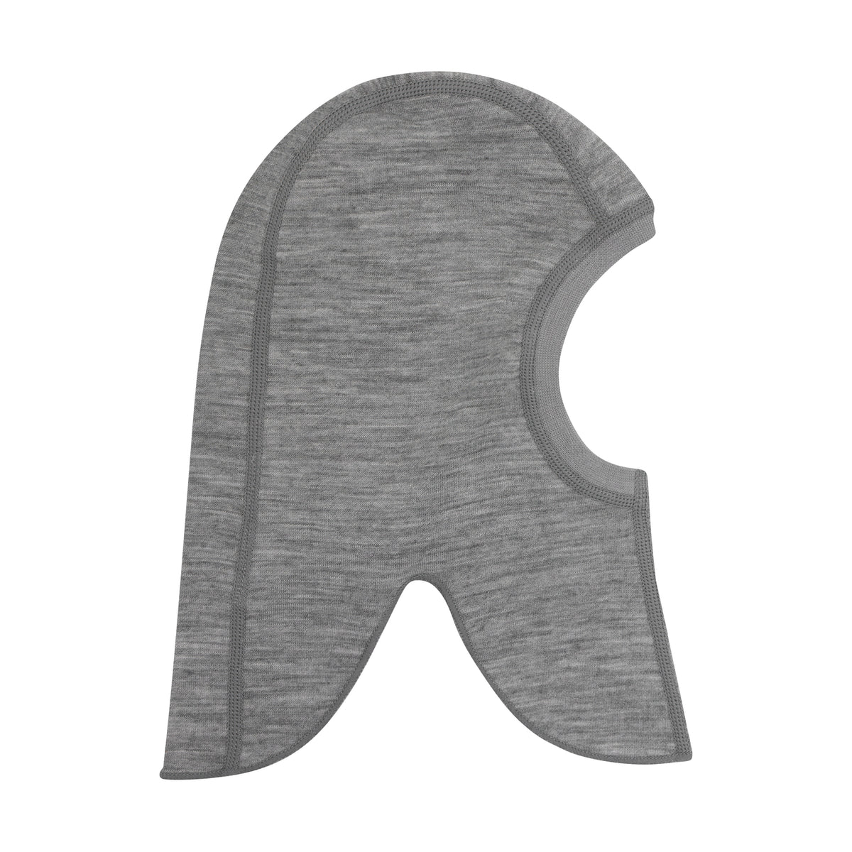 Winter Sturmhaube Uni Wolle/Bambus – Grau Melange - nila kids