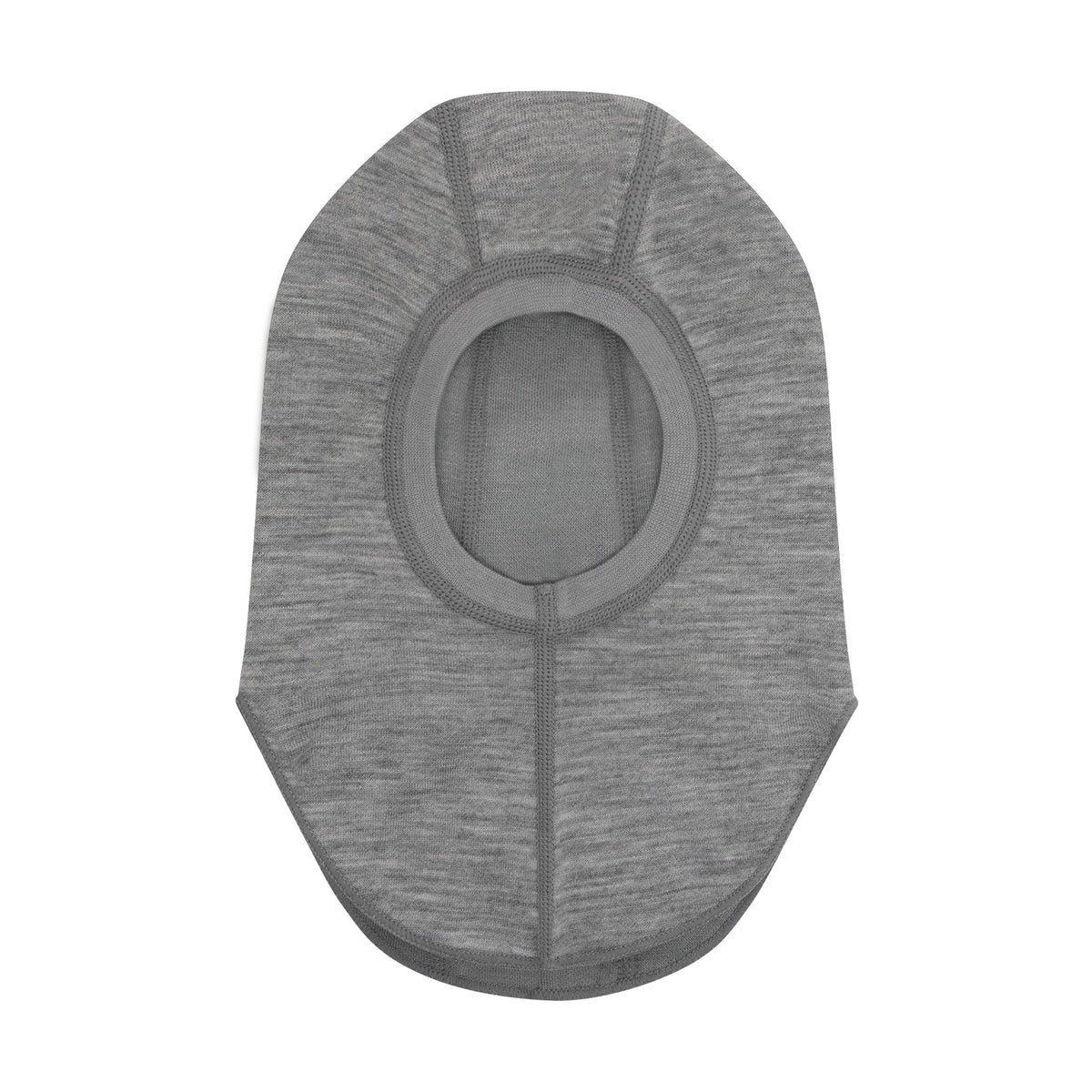 Winter Sturmhaube Uni Wolle/Bambus – Grau Melange - nila kids