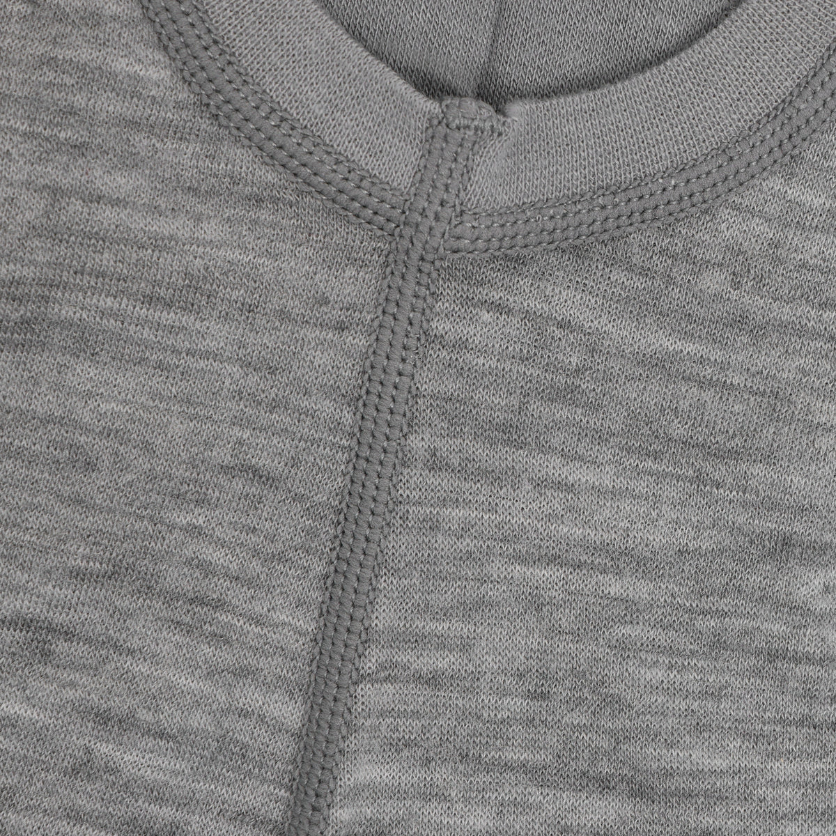 Winter Sturmhaube Uni Wolle/Bambus – Grau Melange - nila kids