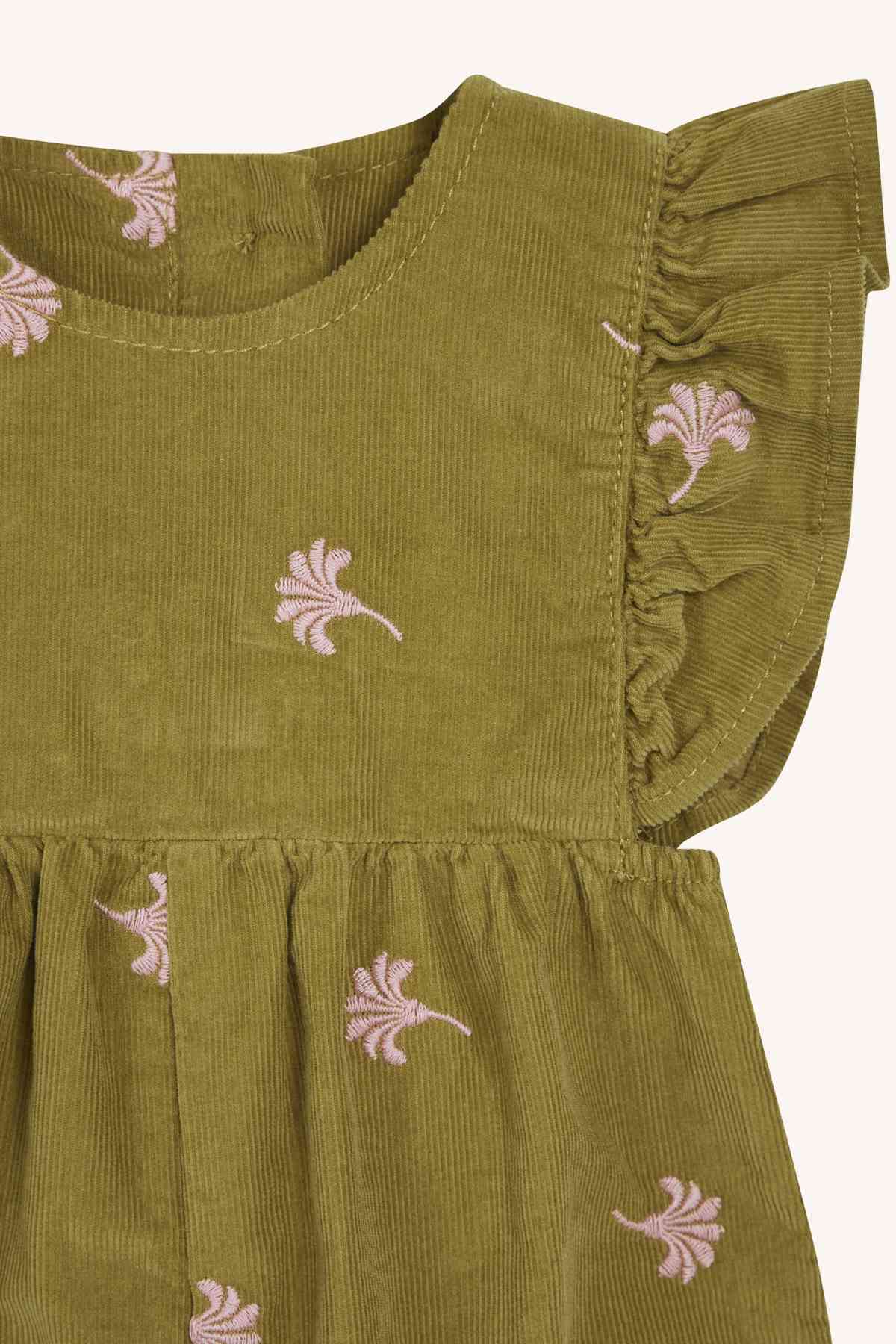 HCMagdeleine - Einteiler Samt mit Blumenstrick - nila kids