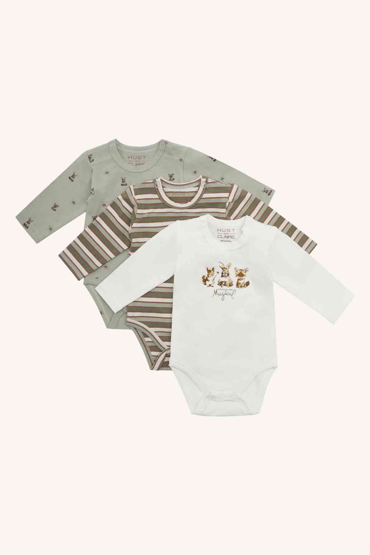 HCBase - Body 3er Pack Grüntöne - nila kids