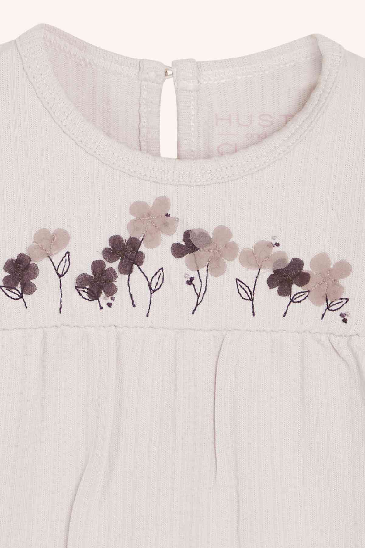 HCBri - Langarmbody Jersey Tüllblumen - nila kids