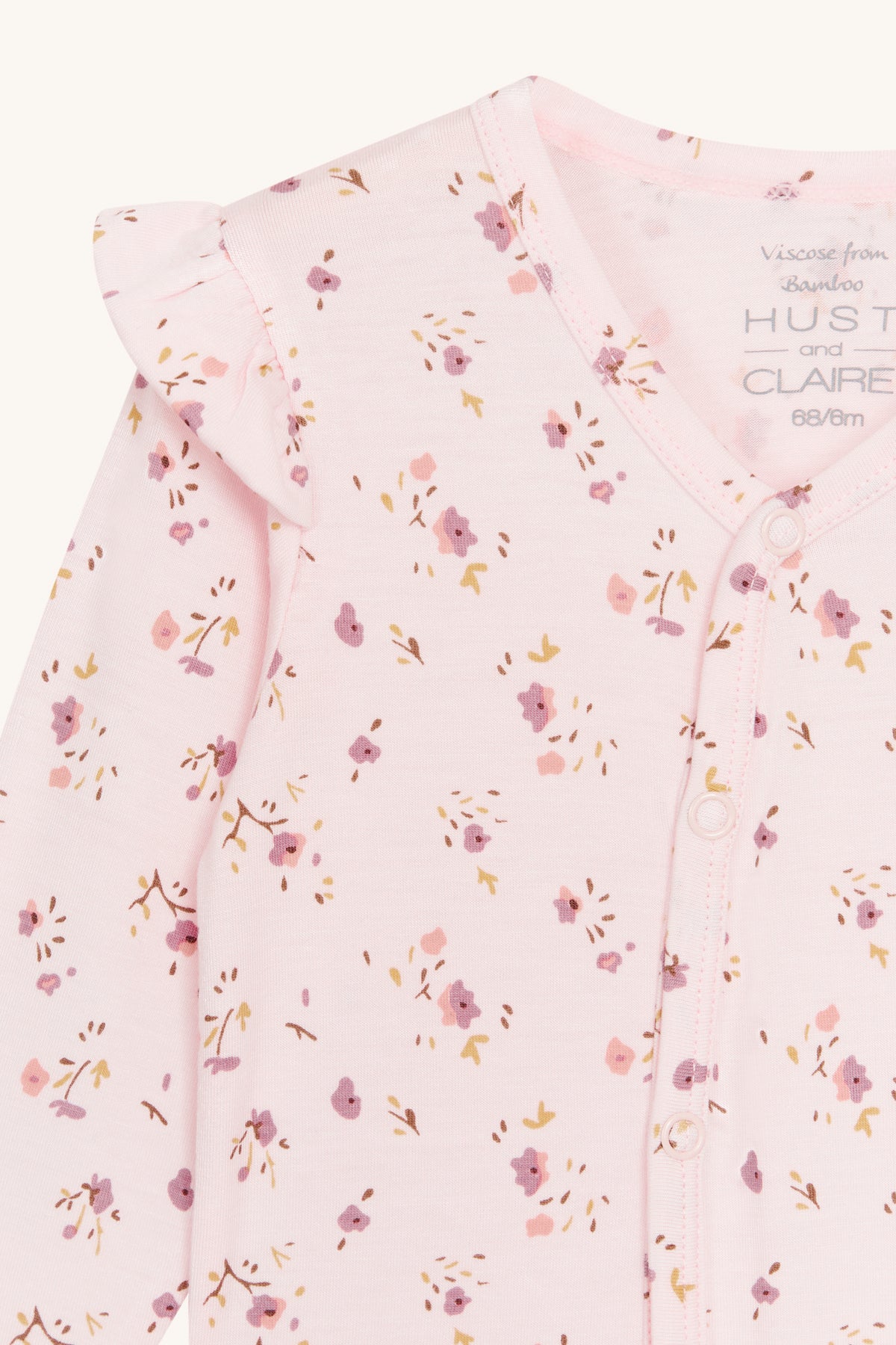HCMulle – Baby-Schlafanzug aus Bambusviskose mit floralem Print - nila kids