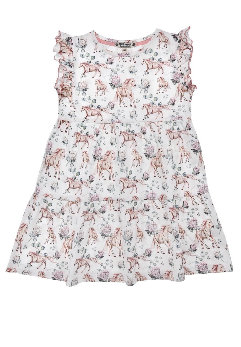 Kleid mit Flügelärmeln Pferdeallover - nila kids