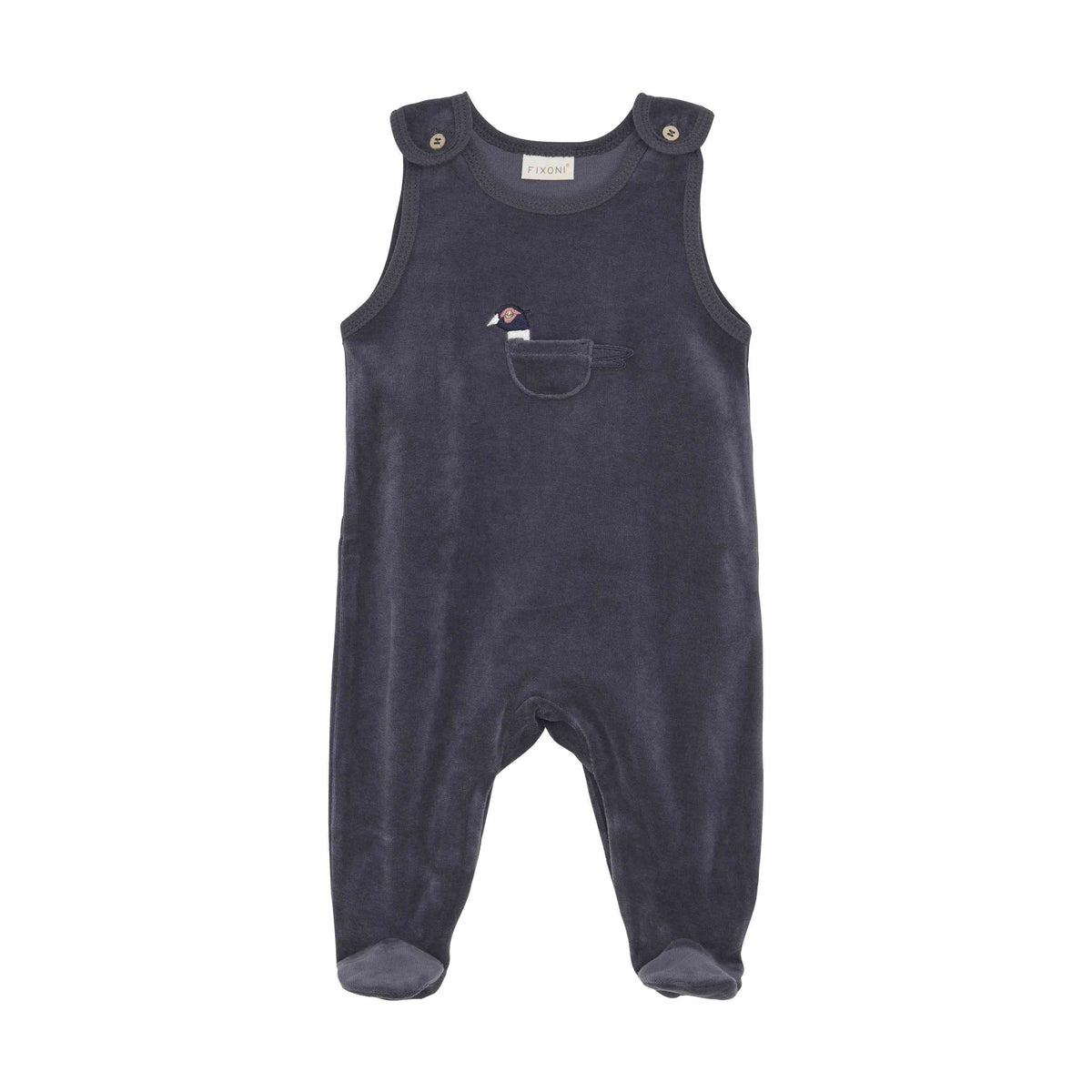 Body mit Strampler GOTS blau