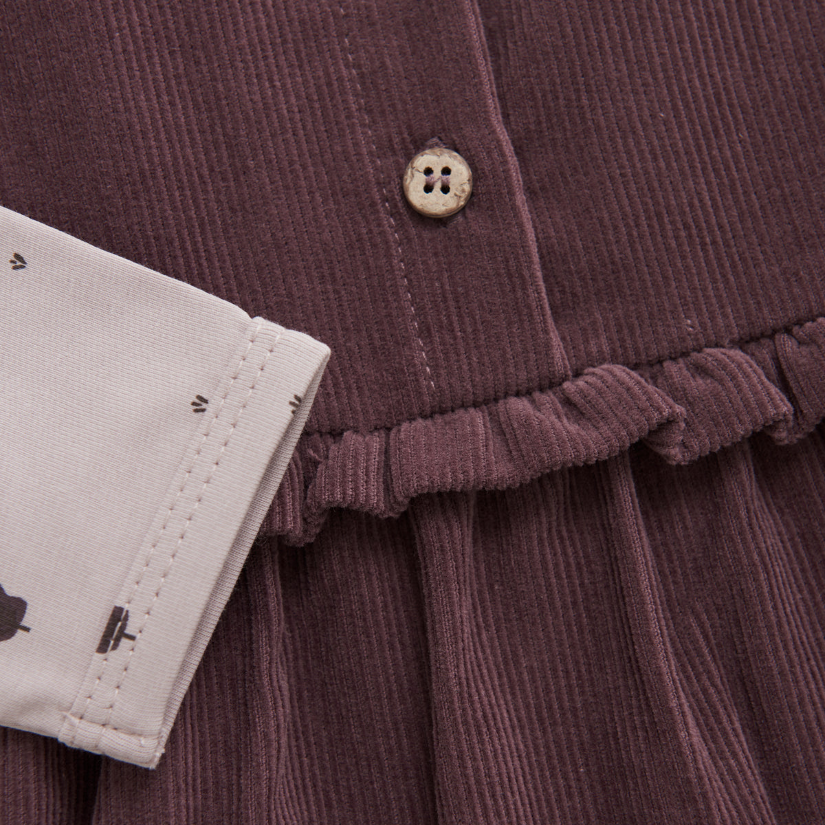 Body mit Cord-Strampler berry - nila kids