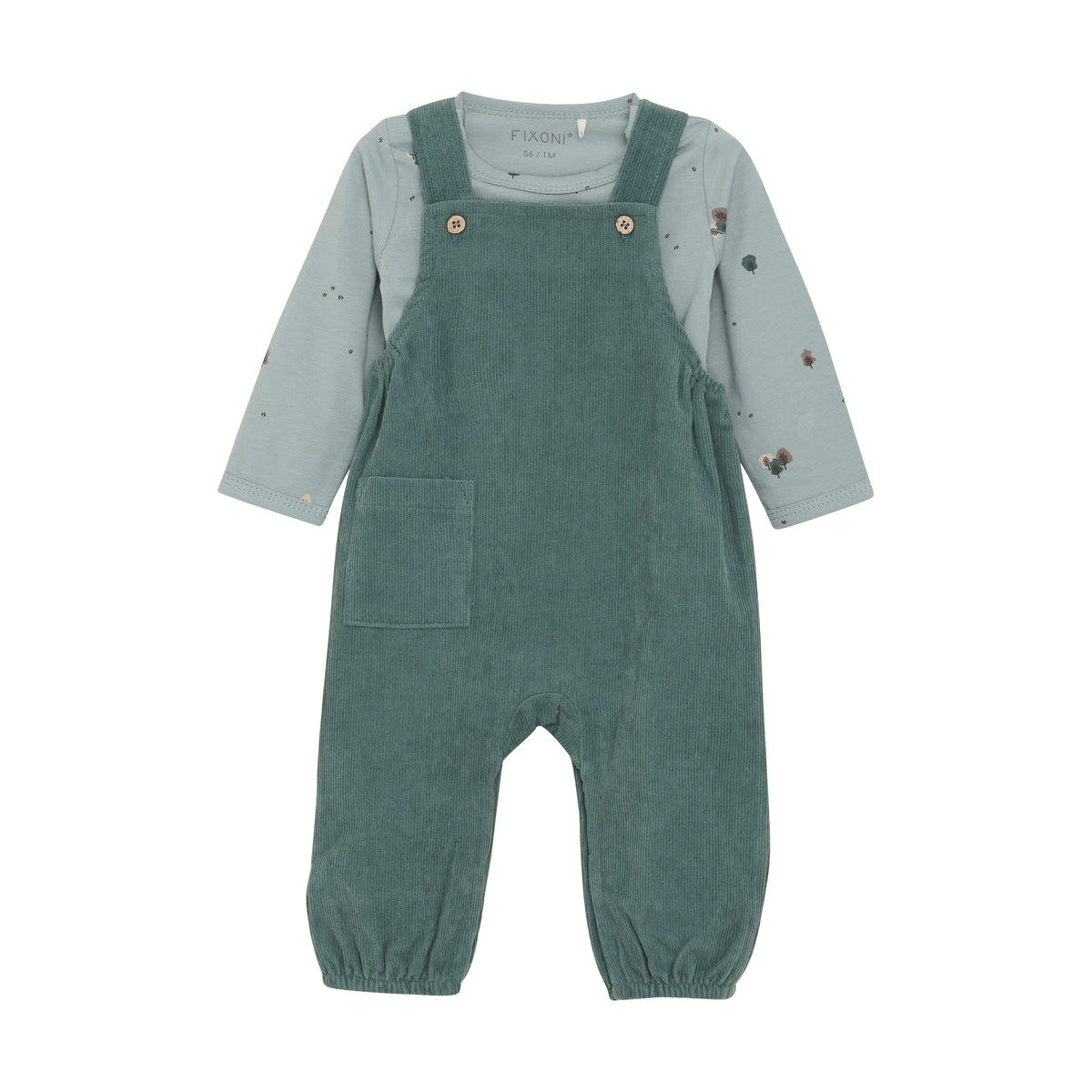 Body mit Cord-Strampler grün - nila kids