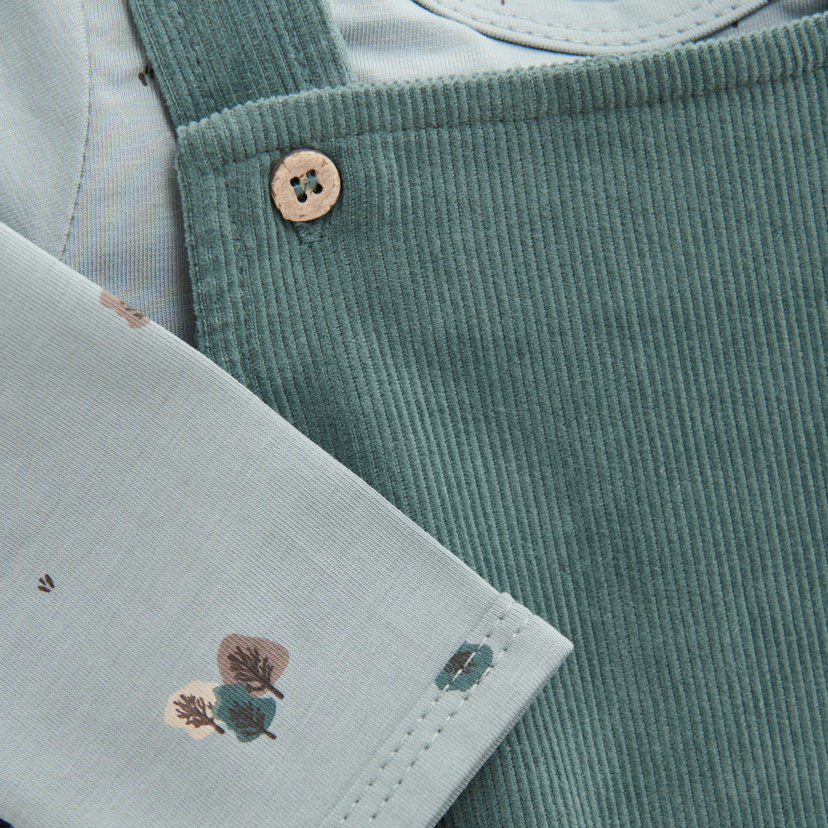 Body mit Cord-Strampler grün - nila kids