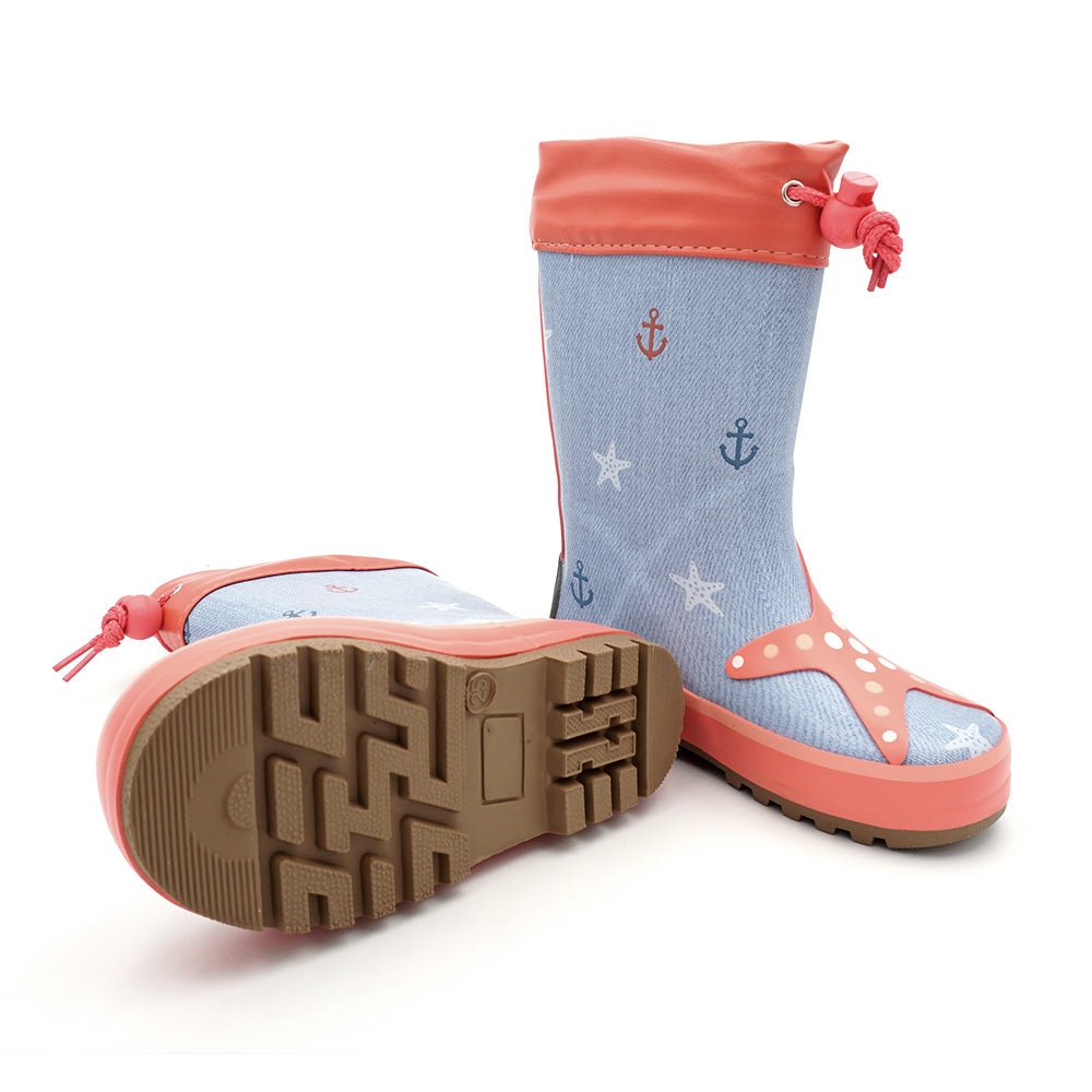 Gummistiefel „Seestern“ – 100 % wasserdicht & super maritim | Aus Naturkautschuk - nila kids